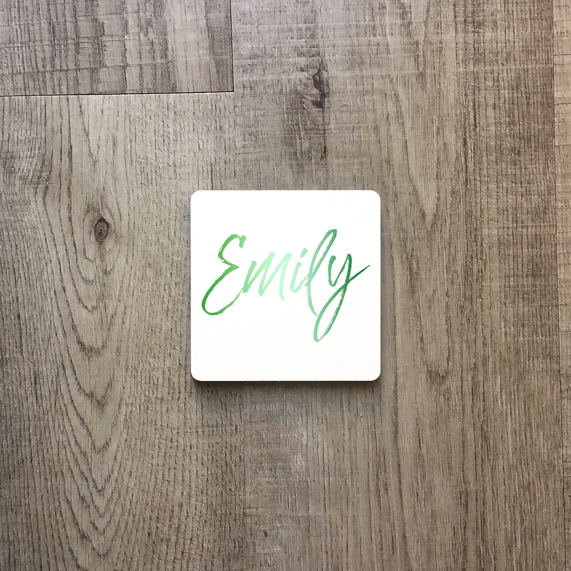 Green ombre personalised name | Enamel mug-Enamel mug-Adnil Creations