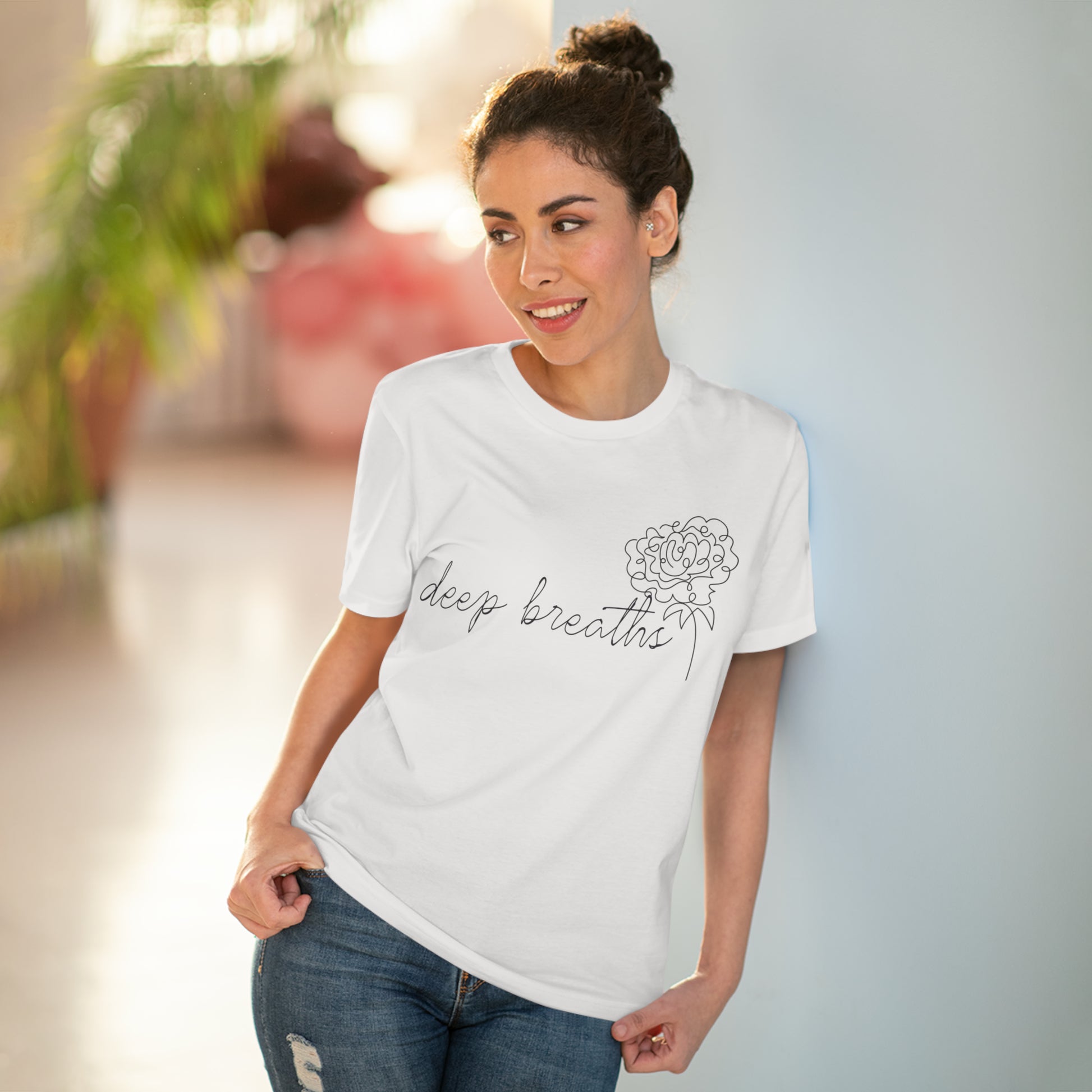 Deep Breaths - Organic T-shirt - Unisex-T-Shirt-Adnil Creations