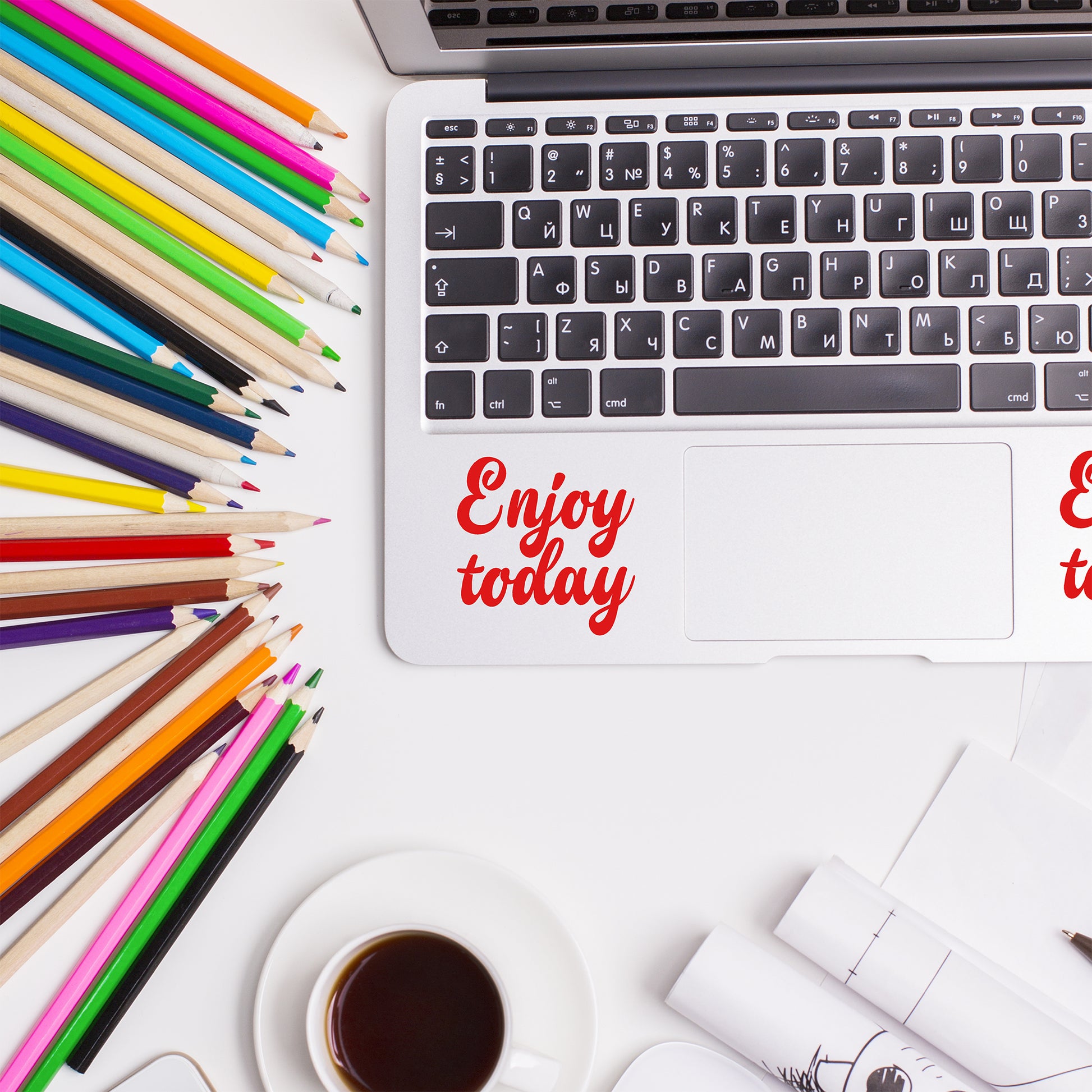 Enjoy today | Trackpad decal-MacBook decal-Adnil Creations