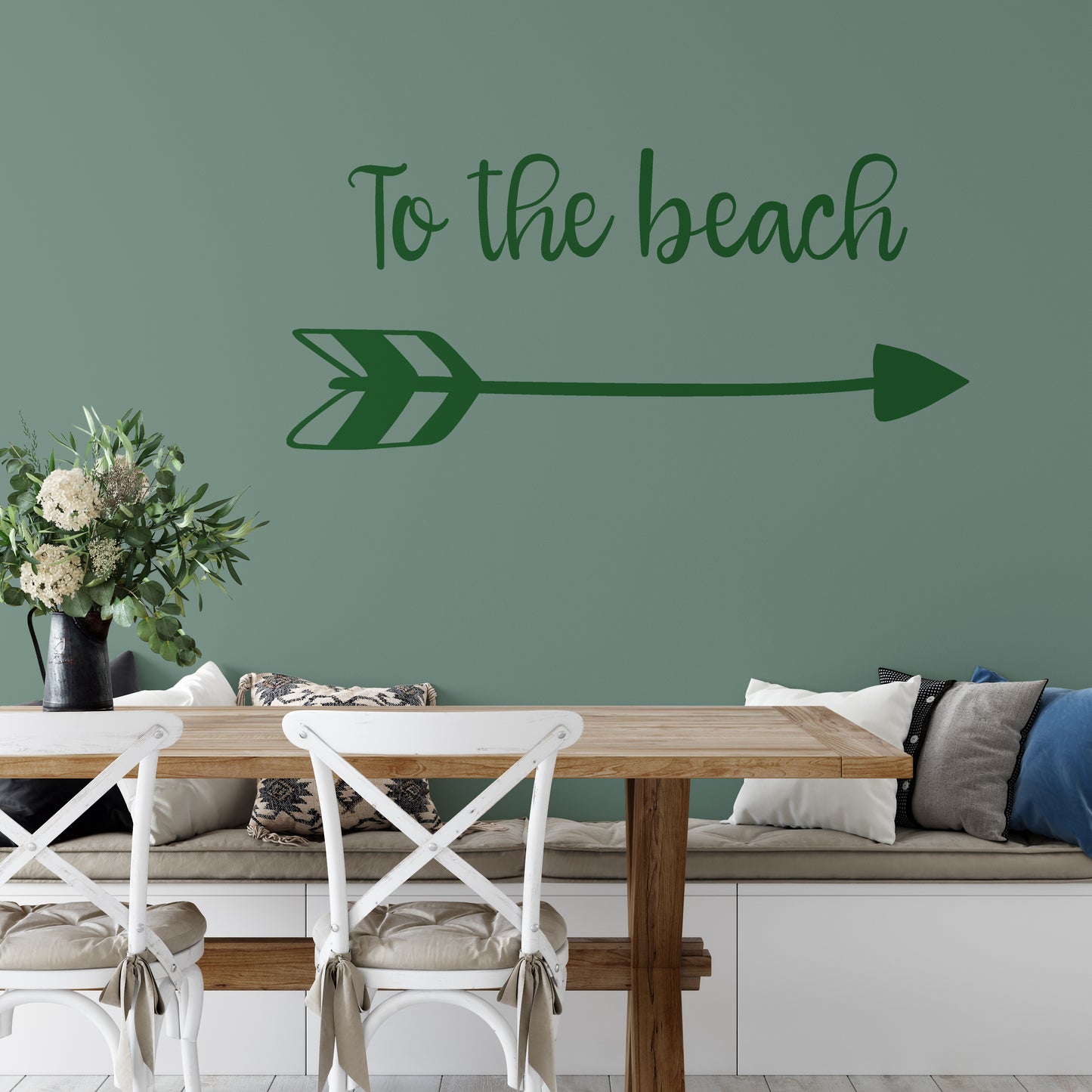 To the beach | Wall quote