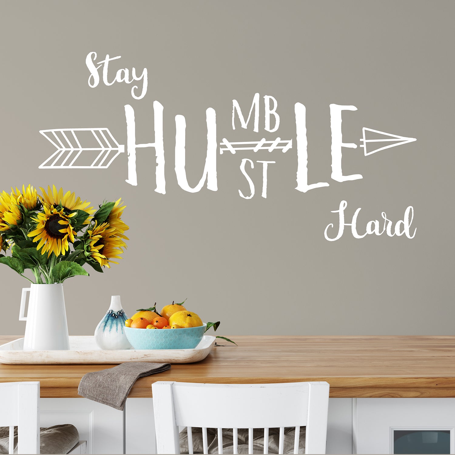 Stay humble hustle hard | Wall quote-Wall quote-Adnil Creations