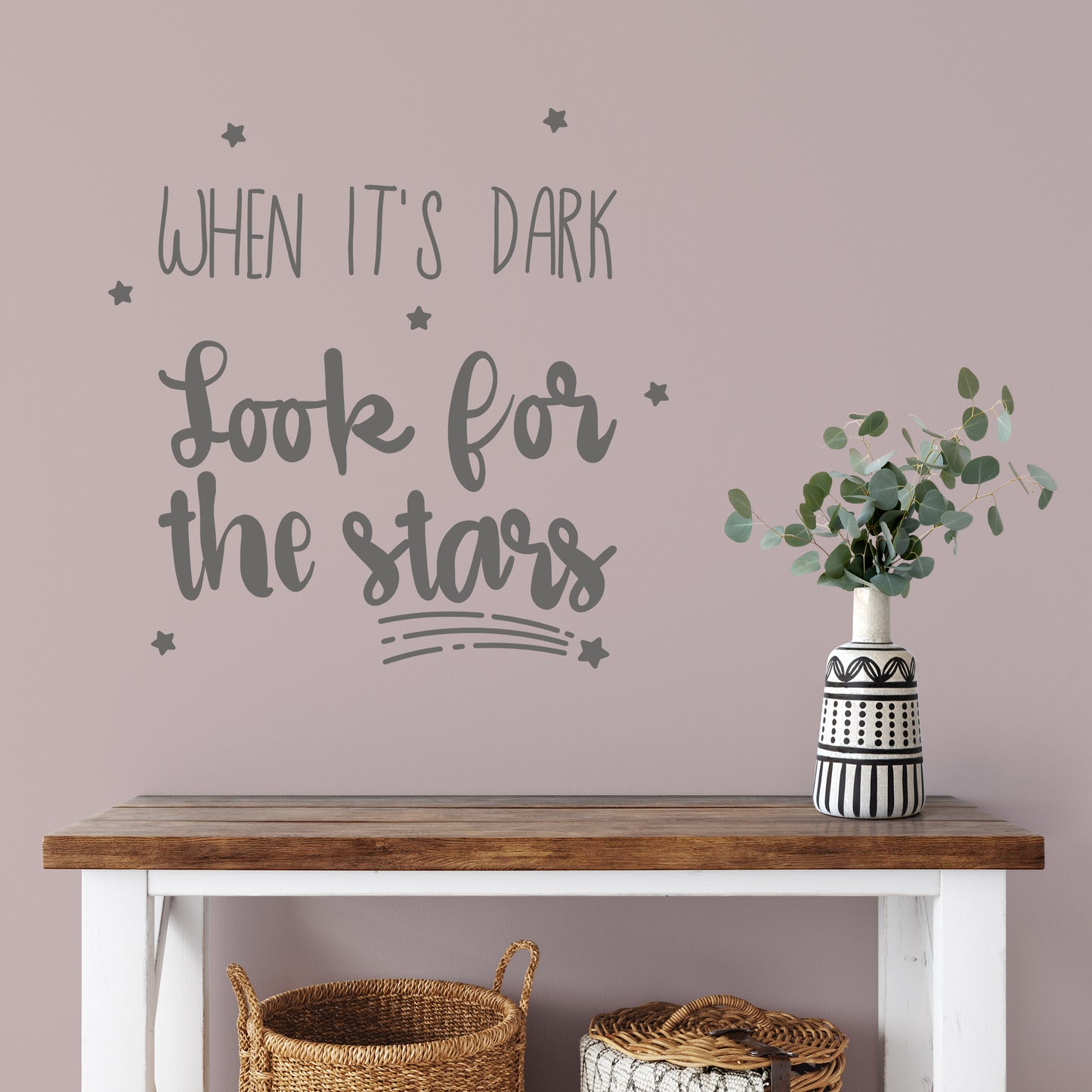 When it's dark look for the stars | Wall quote-Wall quote-Adnil Creations