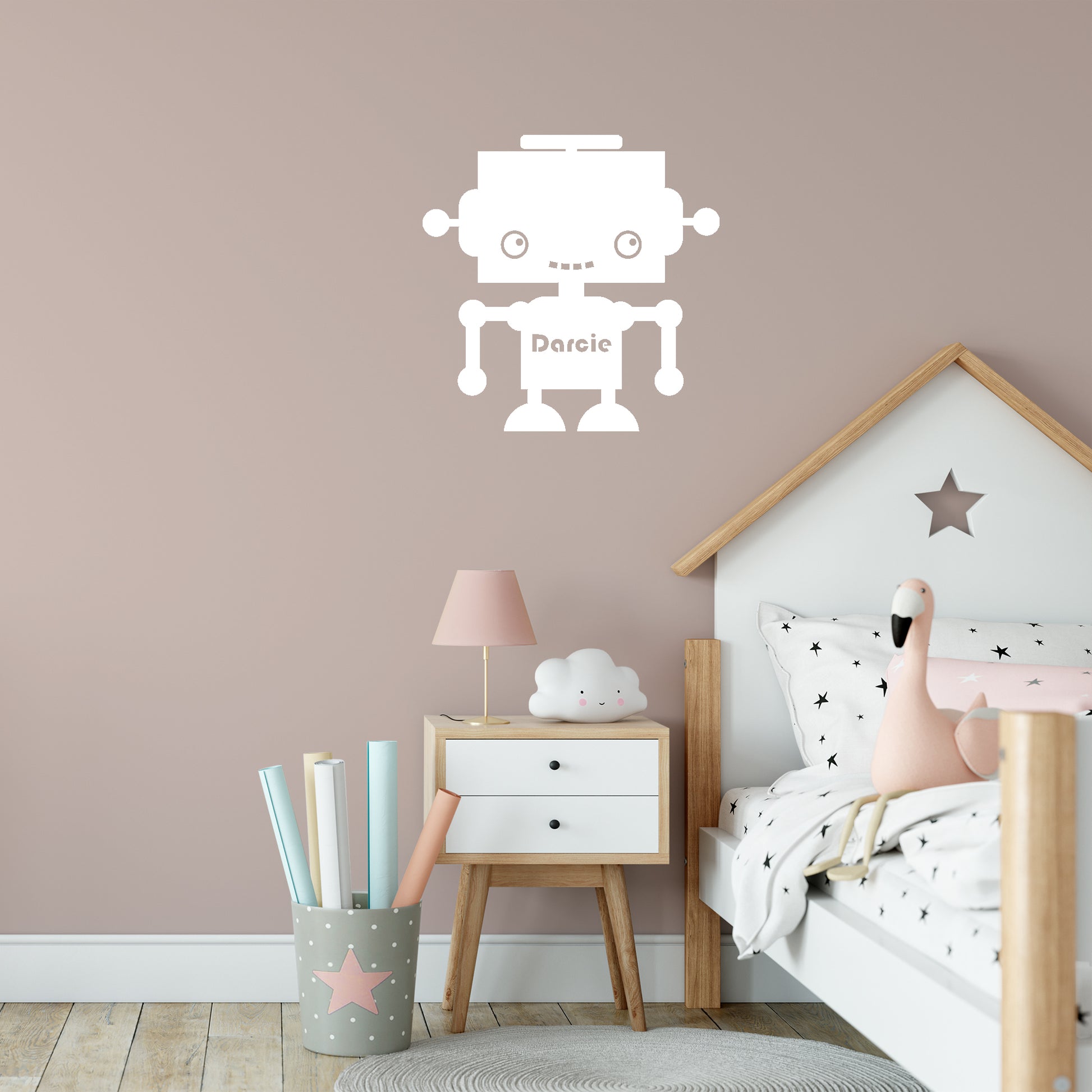 Robot with name | Monogram decal-Monogram & name decal-Adnil Creations