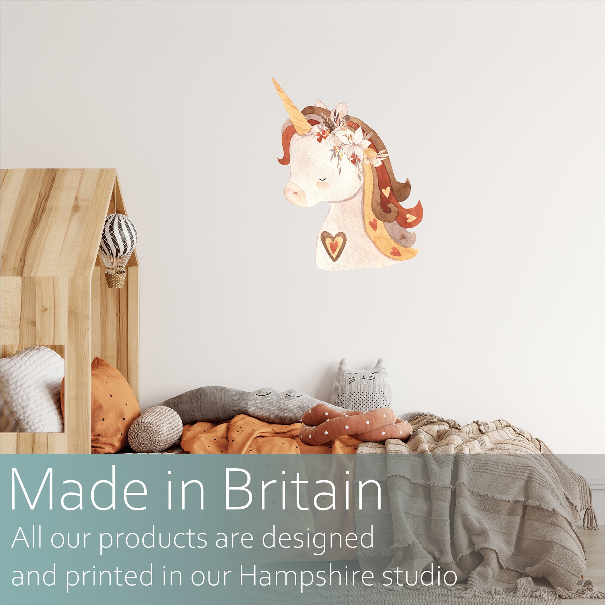 Watercolour Unicorn | Fabric wall stickers-Fabric wall stickers-Adnil Creations