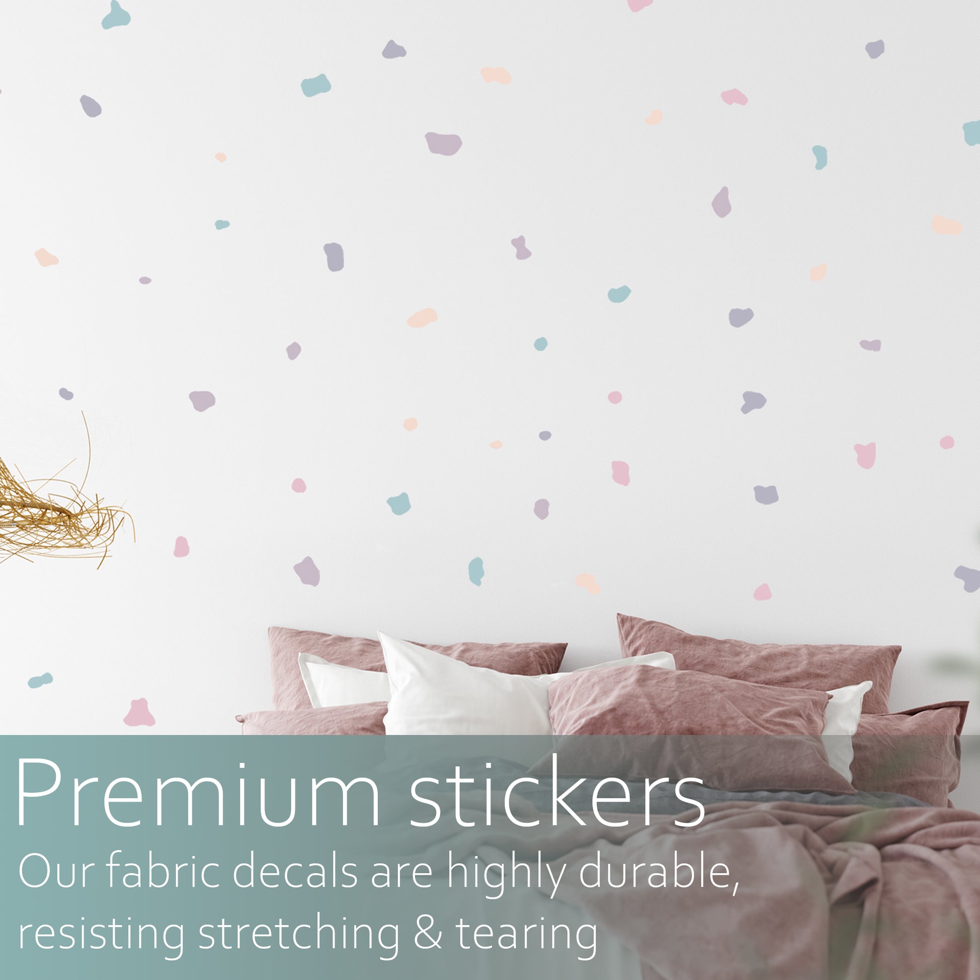 Irregular polka dots | Fabric wall stickers-Fabric wall stickers-Adnil Creations