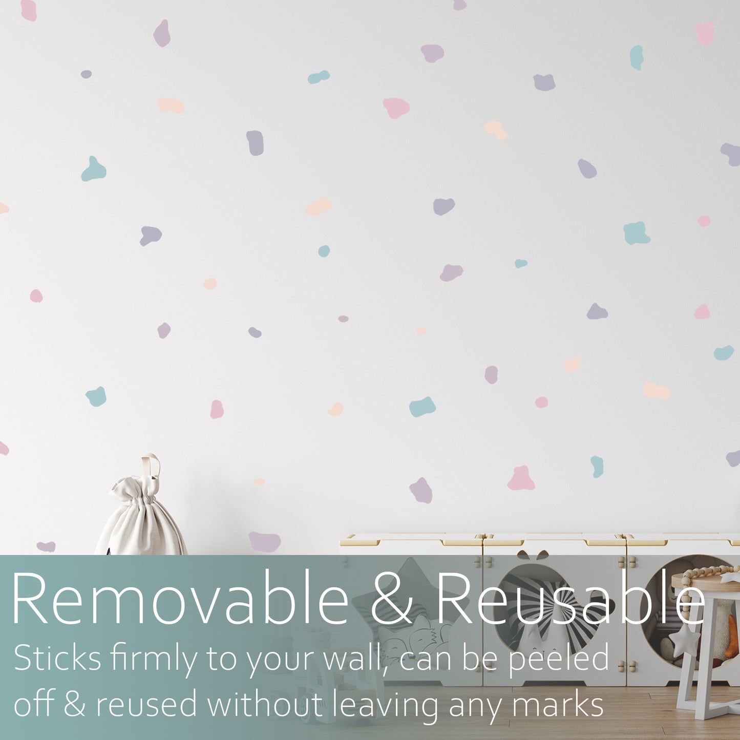 Irregular polka dots | Fabric wall stickers-Fabric wall stickers-Adnil Creations