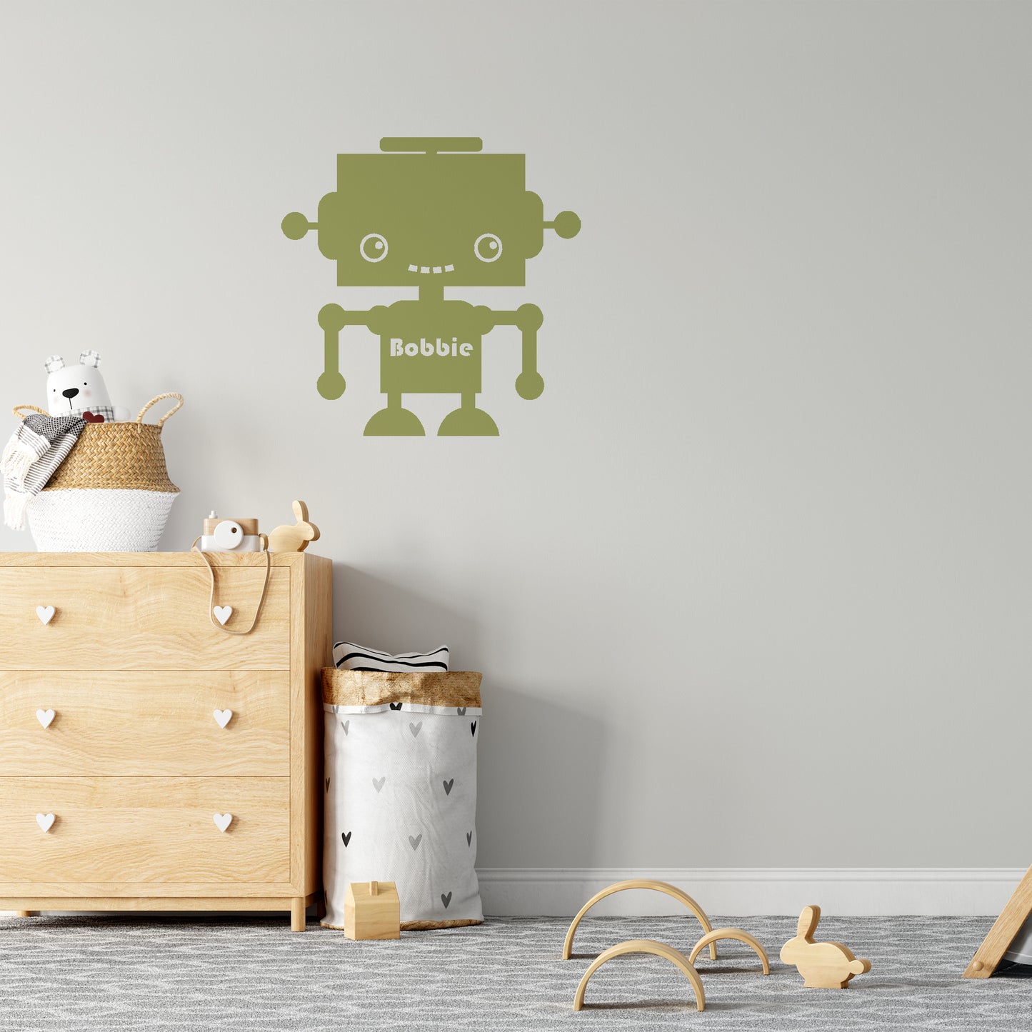 Robot with name | Monogram decal-Monogram & name decal-Adnil Creations