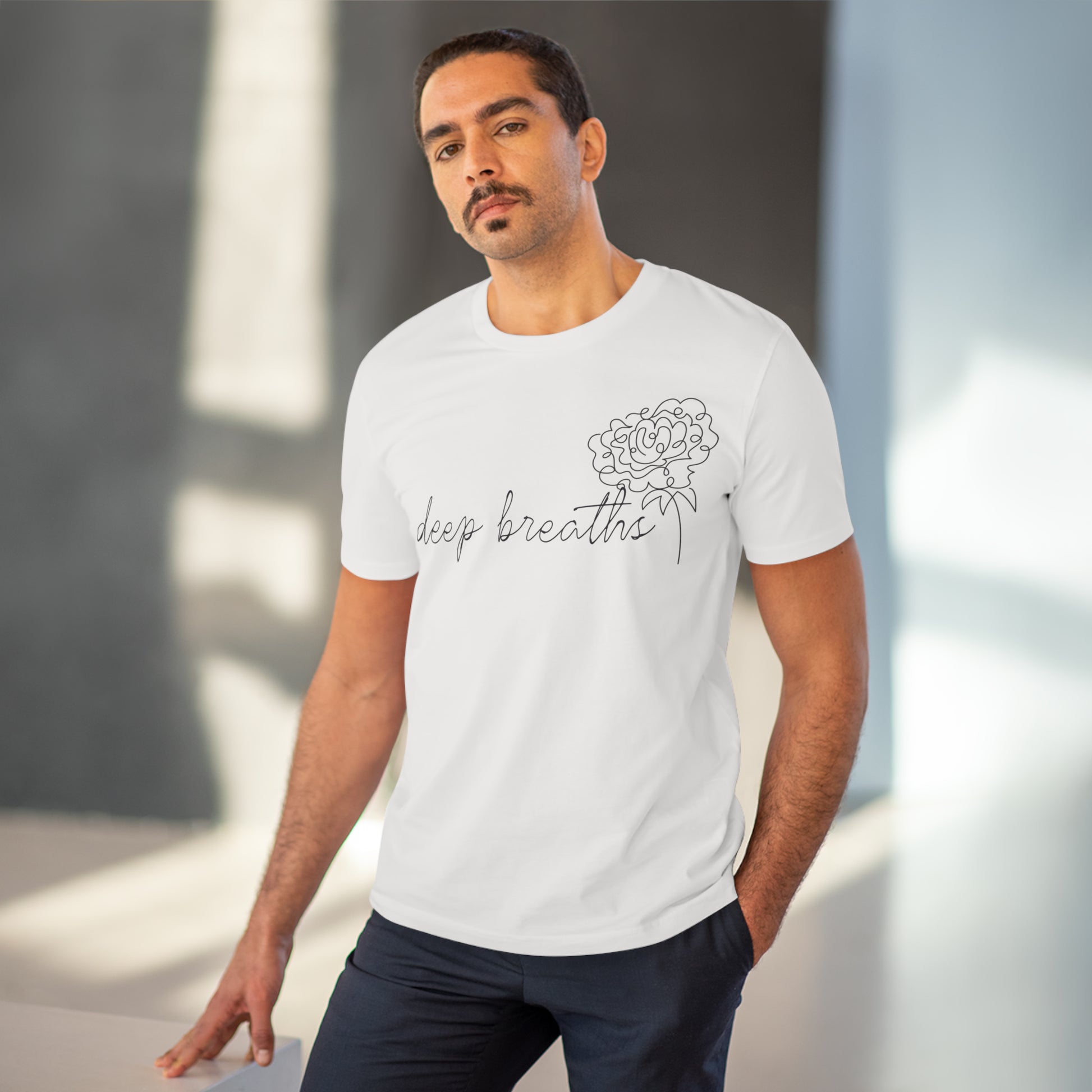 Deep Breaths - Organic T-shirt - Unisex-T-Shirt-Adnil Creations