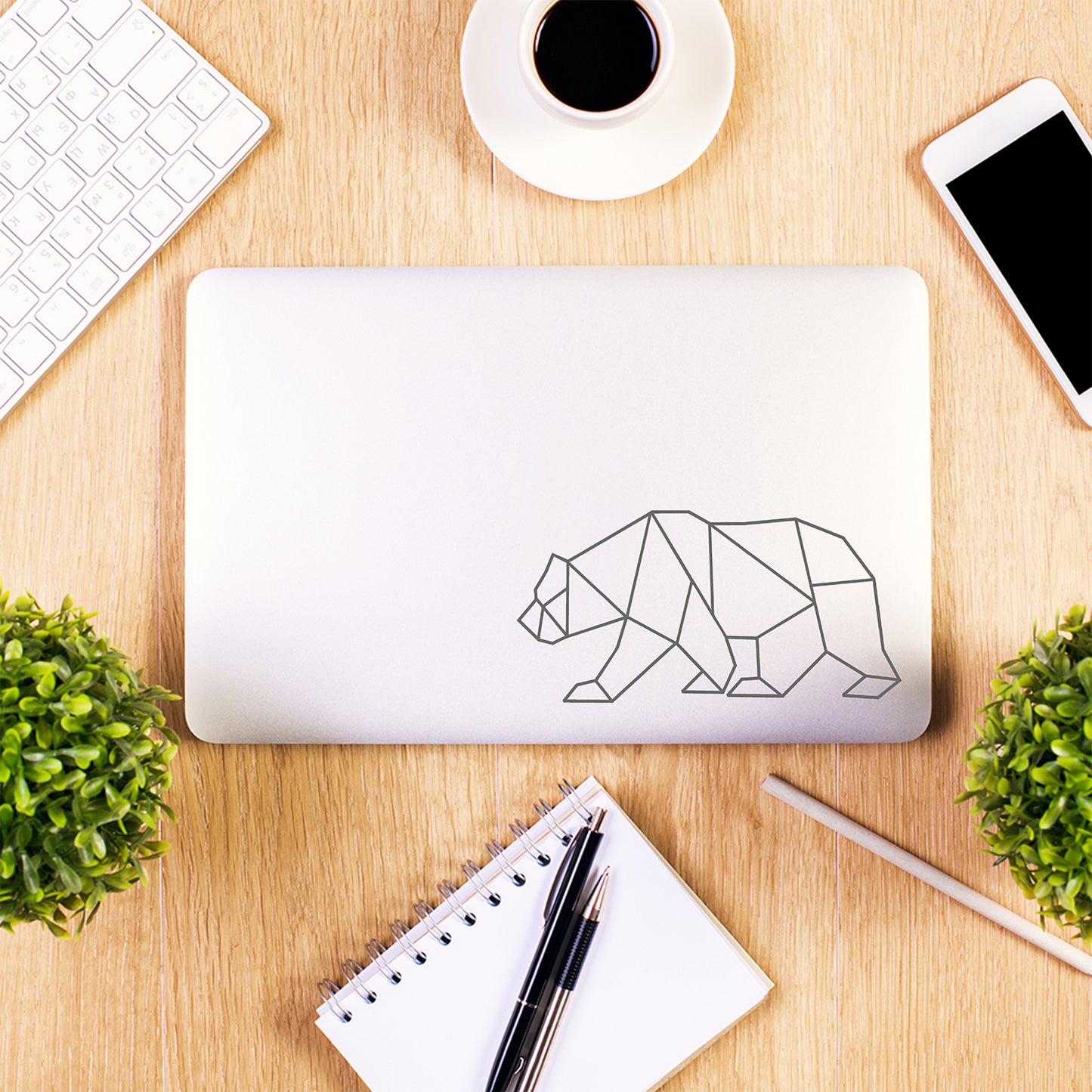 Geometric bear | Laptop decal-MacBook decal-Adnil Creations