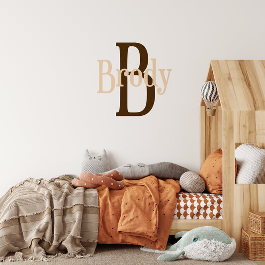 Boy's bedroom name | Monogram decal-Monogram & name decal-Adnil Creations