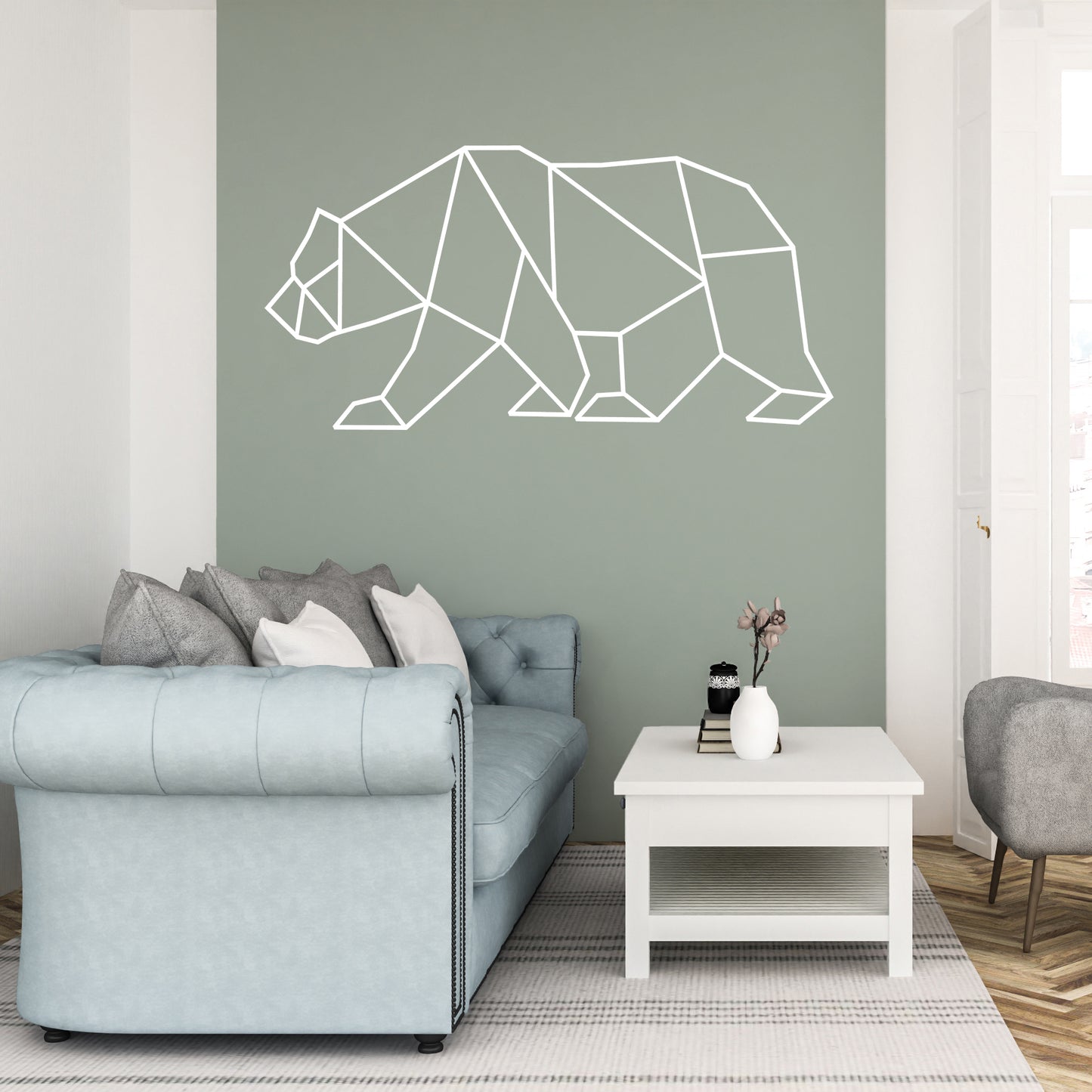 Geometric bear | Wall decal-Wall art-Adnil Creations