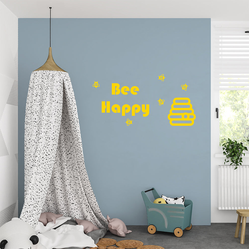 Bee happy | Wall quote-Wall quote-Adnil Creations