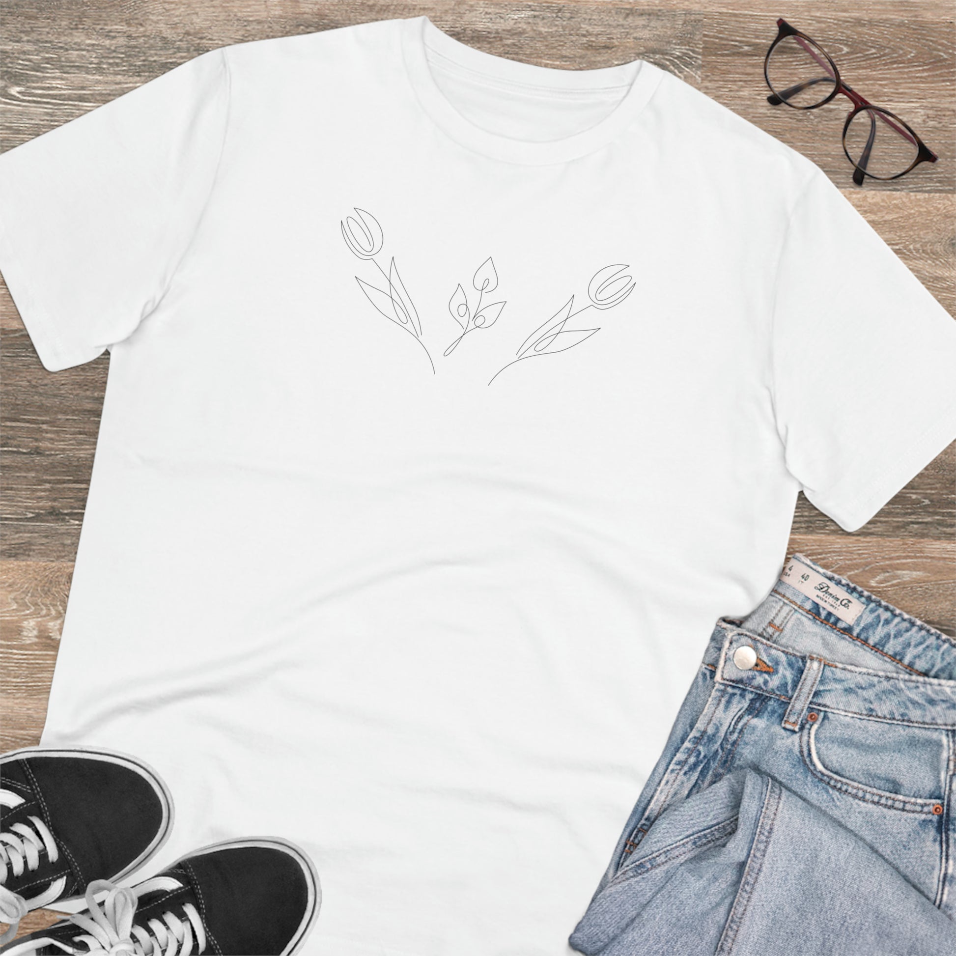 Tulips - Organic T-shirt - Unisex-T-Shirt-Adnil Creations