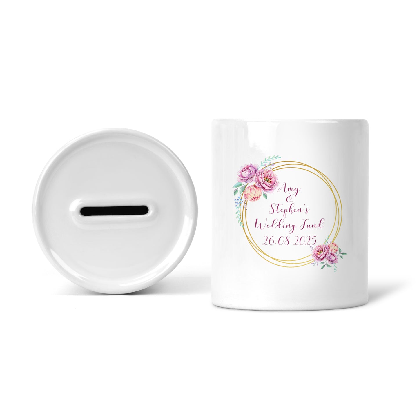 Personalised wedding fund | Ceramic money box