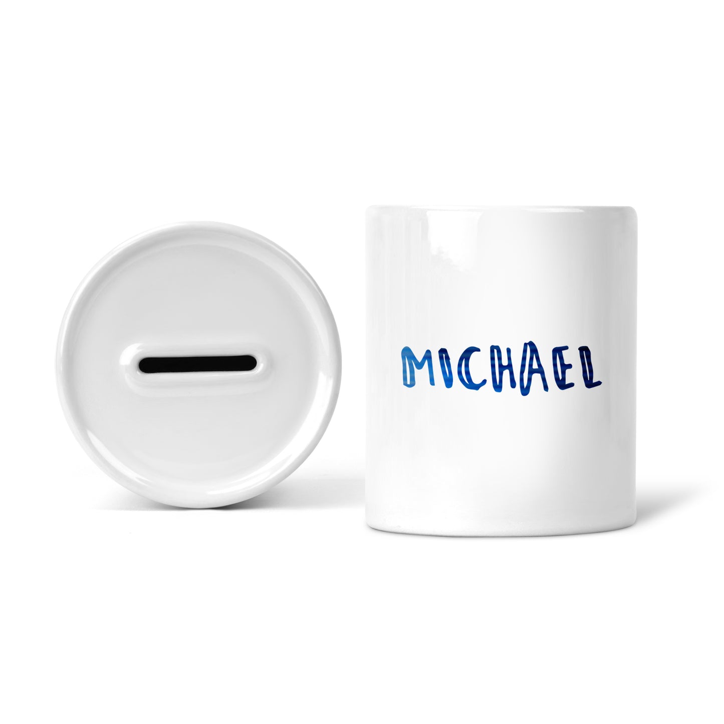 Marker pen style personalised name | Ceramic money box