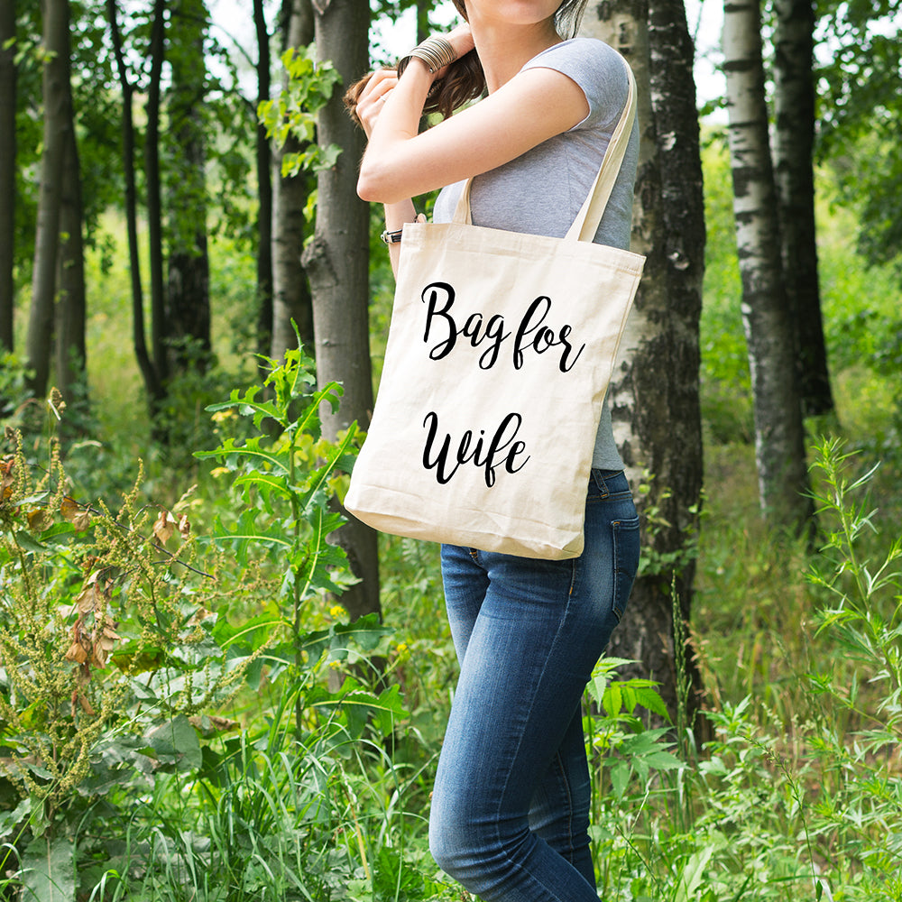 Bag for wife | 1100% Organic Cotton tote bag-Tote bags-Adnil Creations