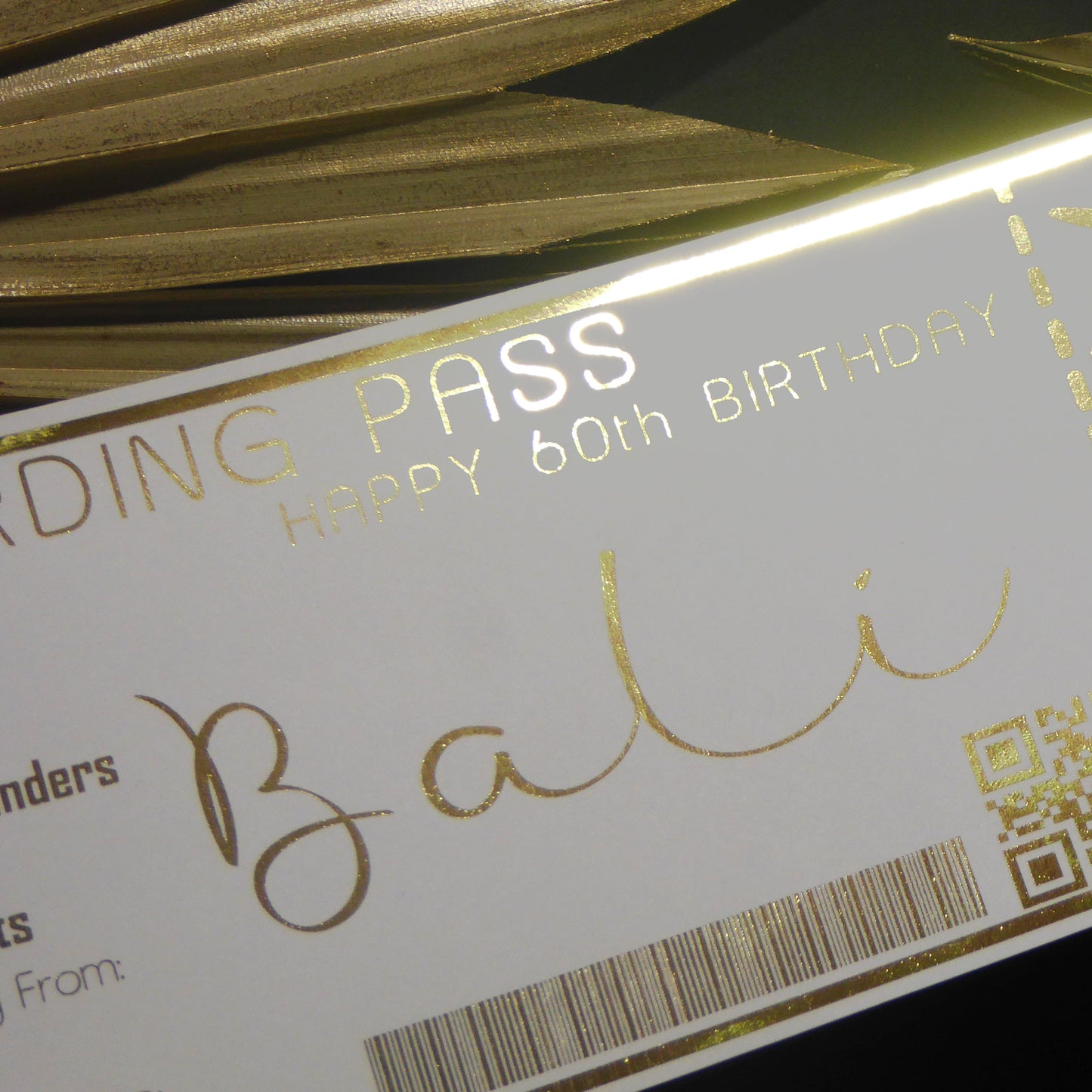 Boarding Pass Faux Plane Ticket | Foil Print-Foil Print-Adnil Creations