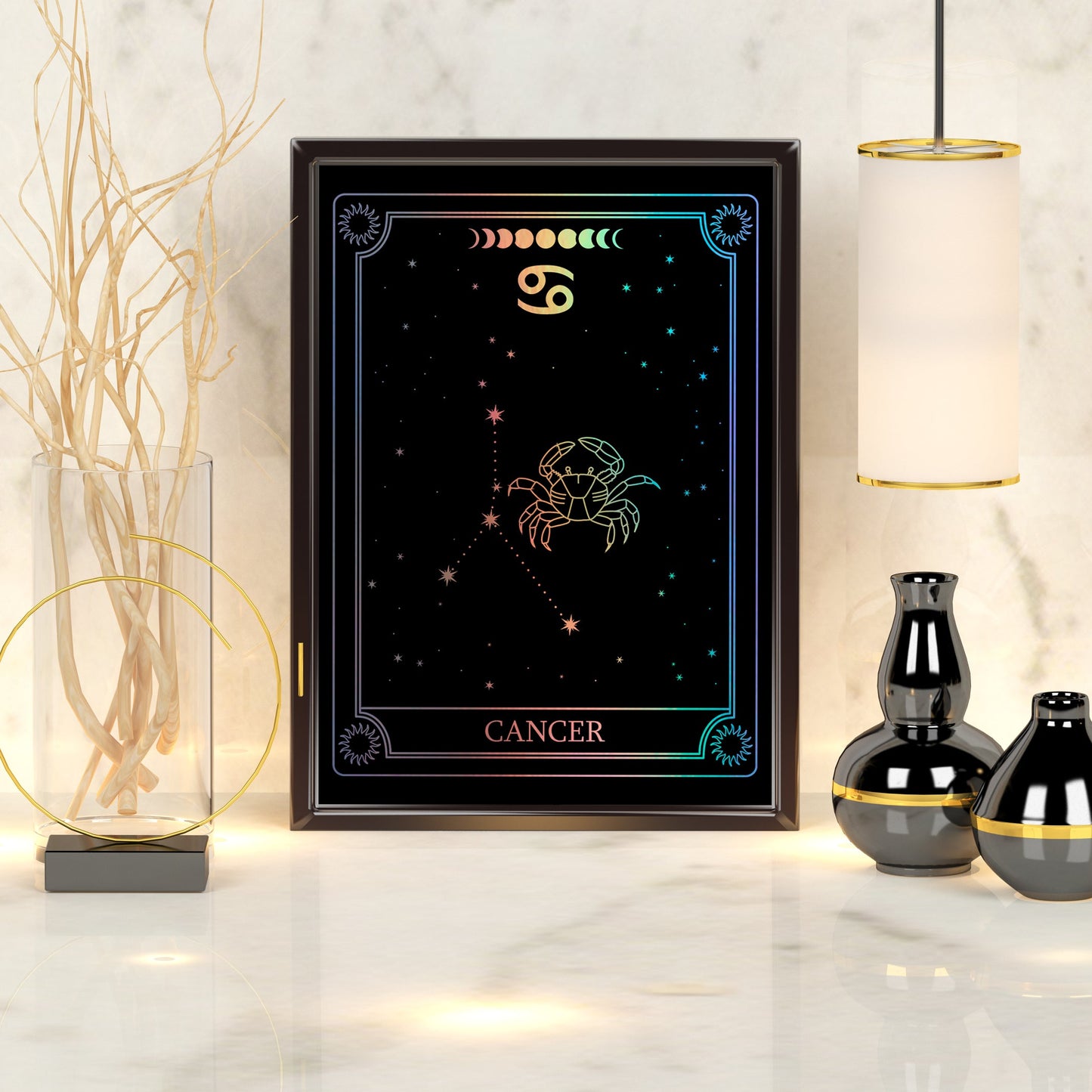 Cancer Zodiac Constellation | A4 Foil Art Print-Foil Print-Adnil Creations