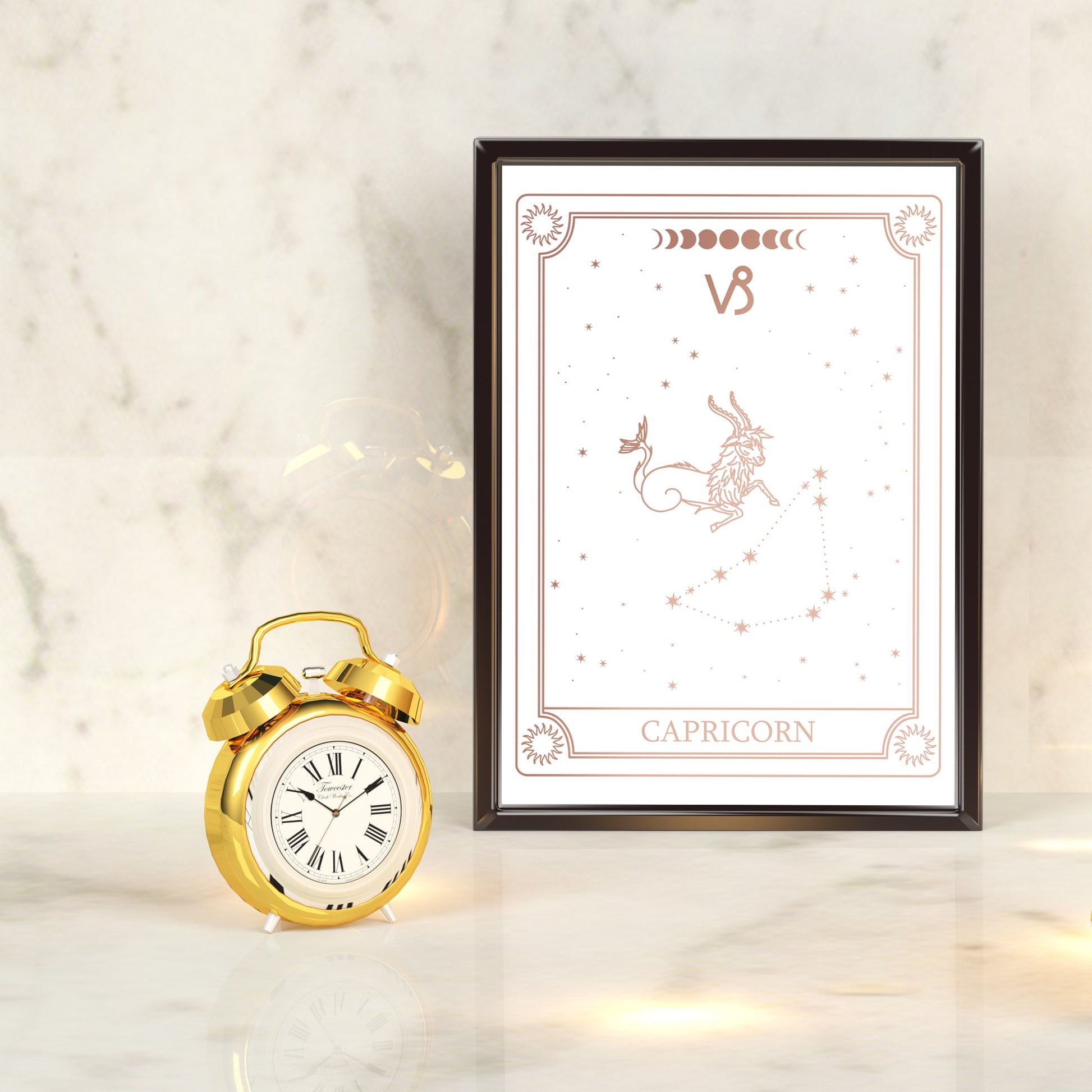 Capricorn Zodiac Constellation | A4 Foil Art Print-Foil Print-Adnil Creations