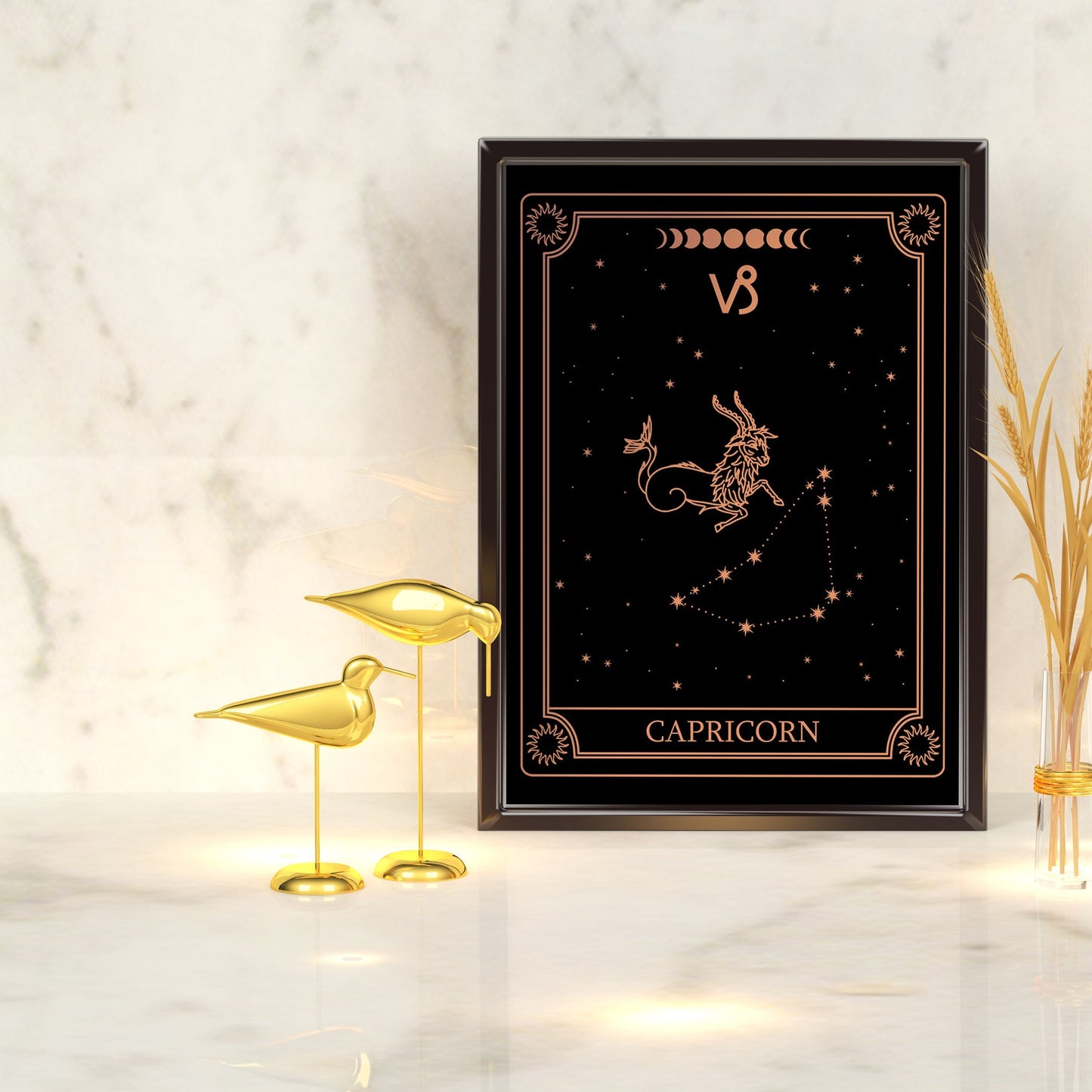 Capricorn Zodiac Constellation | A4 Foil Art Print-Foil Print-Adnil Creations