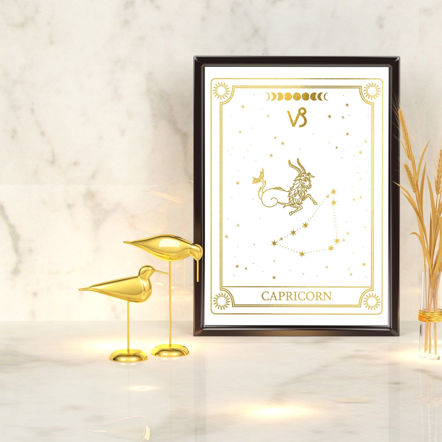 Capricorn Zodiac Constellation | A4 Foil Art Print-Foil Print-Adnil Creations