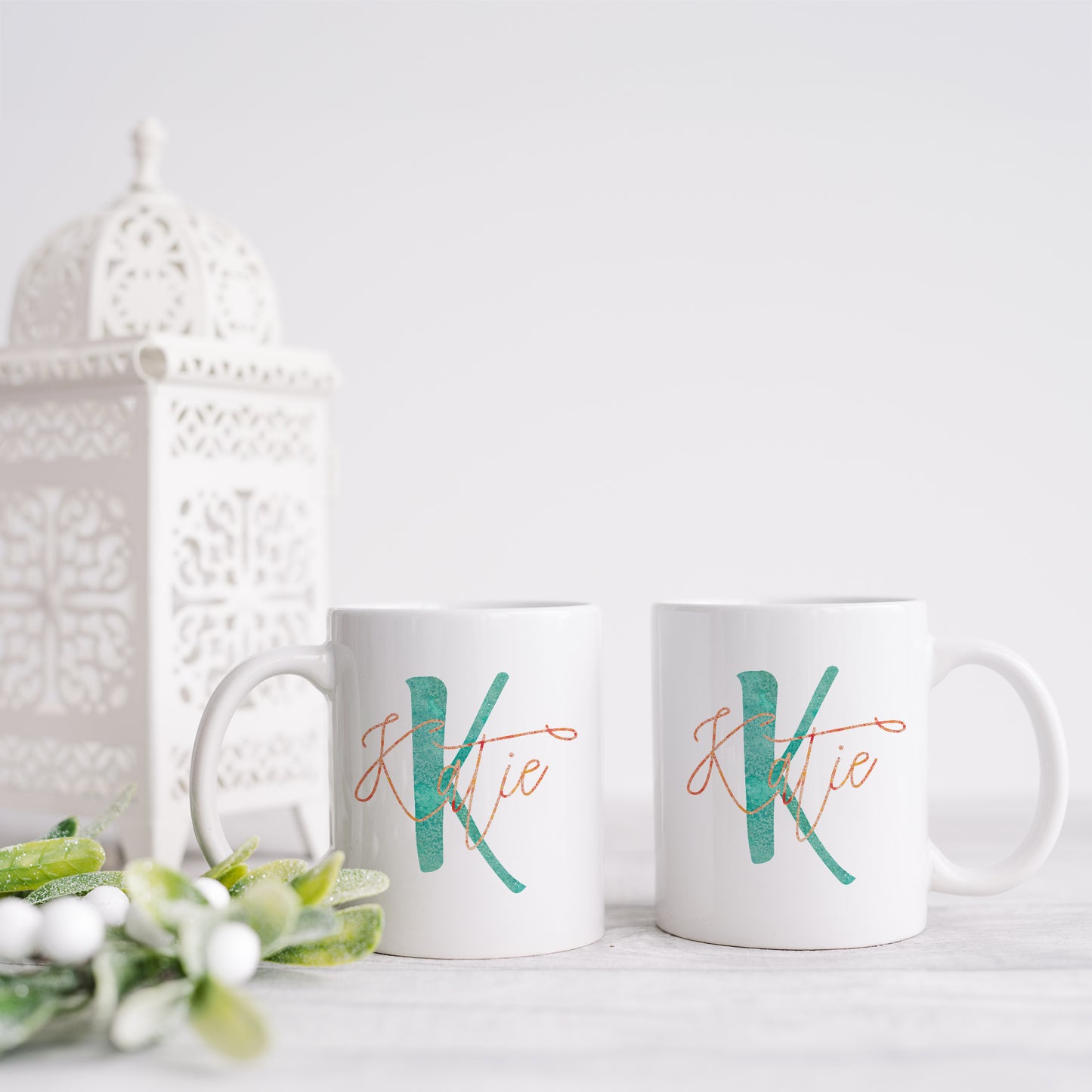 Dual colour personalised monogram | Ceramic mug