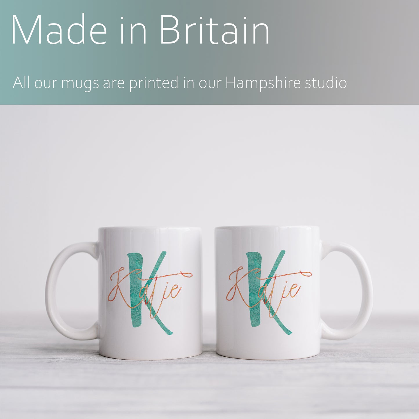 Dual colour personalised monogram | Ceramic mug