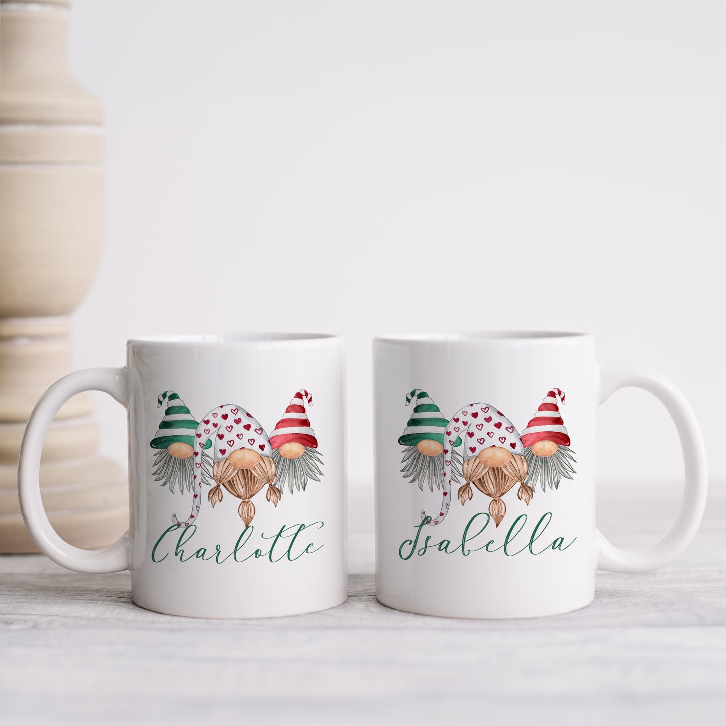 Triple Gonk Monogram Christmas Name | Ceramic mug