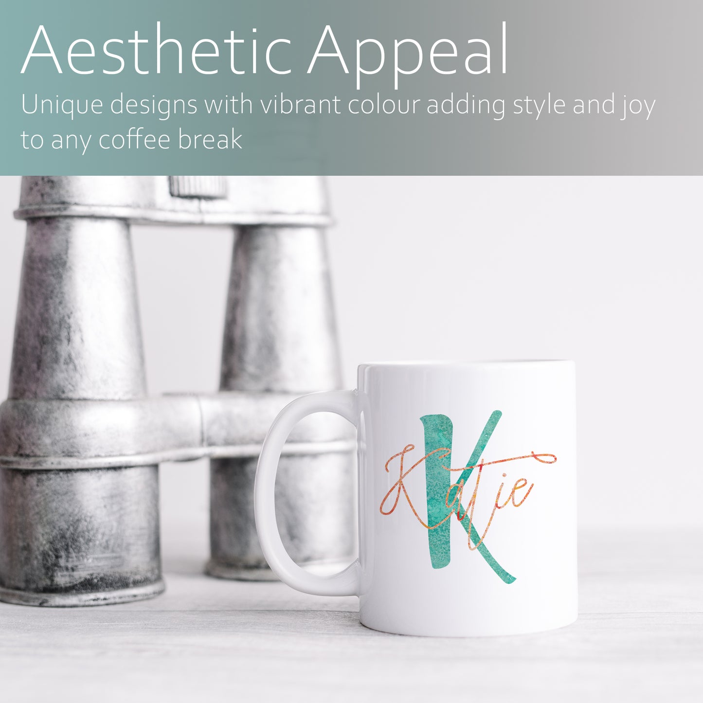 Dual colour personalised monogram | Ceramic mug