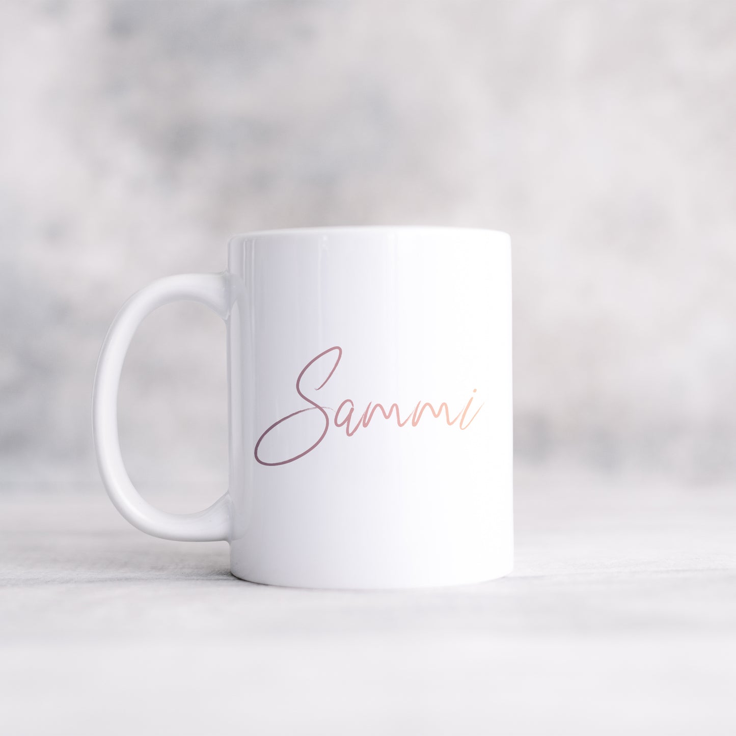 Gold ombre personalised name | Ceramic mug