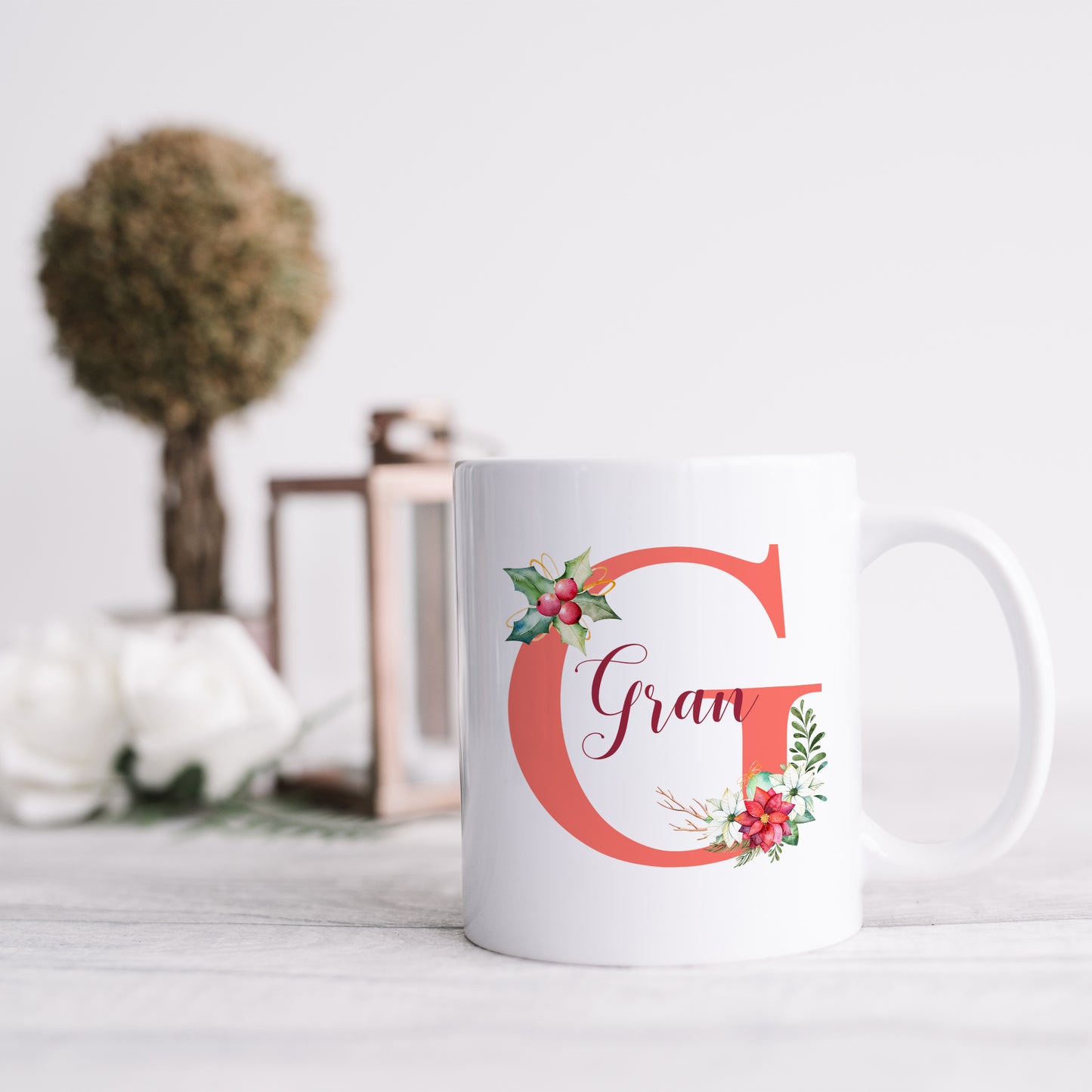 Grandmother Monogram Christmas Name | Ceramic mug