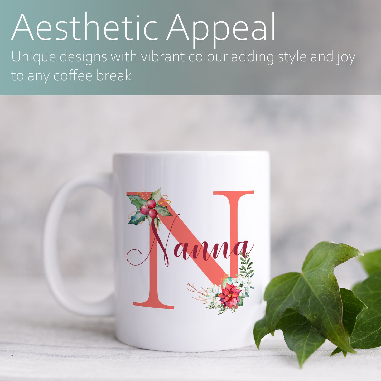 Grandmother Monogram Christmas Name | Ceramic mug