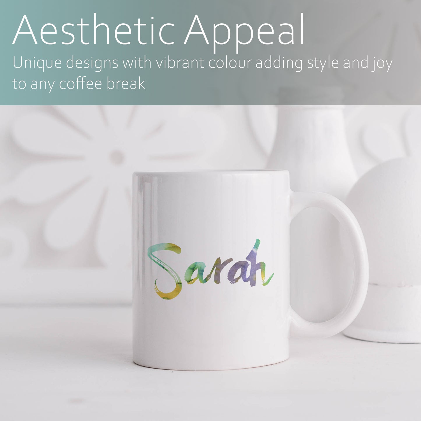 Green to purple personalised name | Ceramic mug