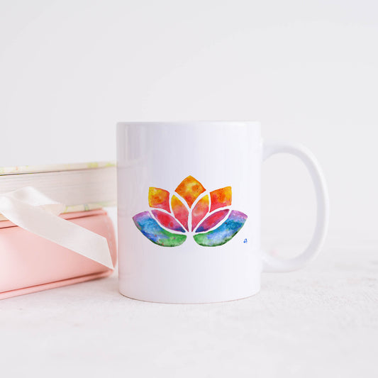 Watercolour lotus | Ceramic mug