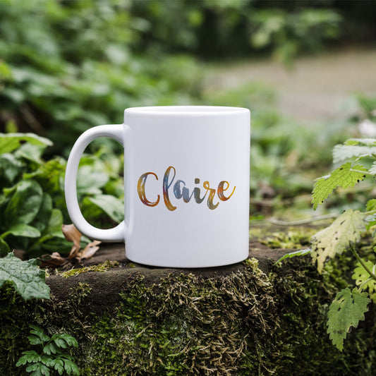 Muted ombre personalised name | Ceramic mug