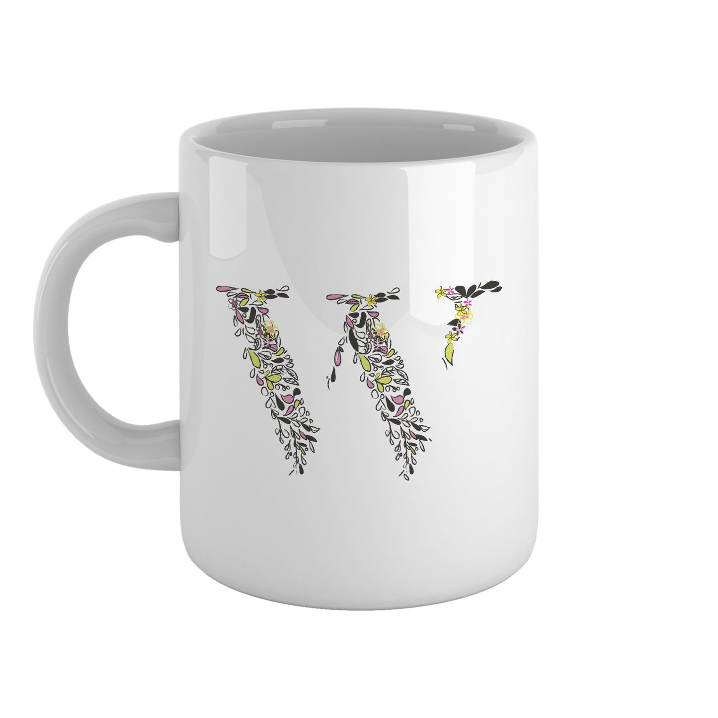 Tiny flower monogram | Ceramic mug