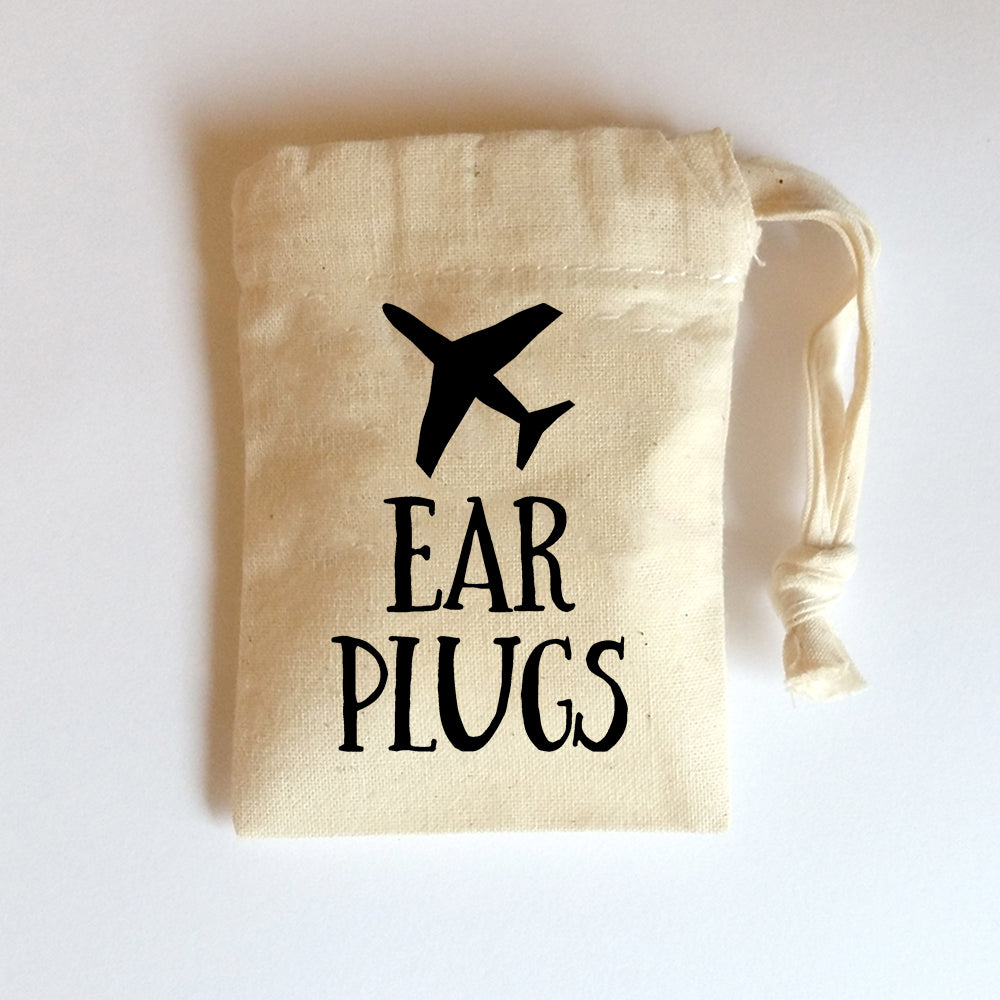 Ear plugs bag | Small cotton drawstring bag-Tiny bag-Adnil Creations