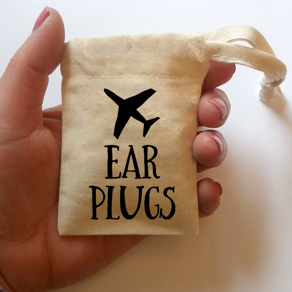 Ear plugs bag | Small cotton drawstring bag-Tiny bag-Adnil Creations