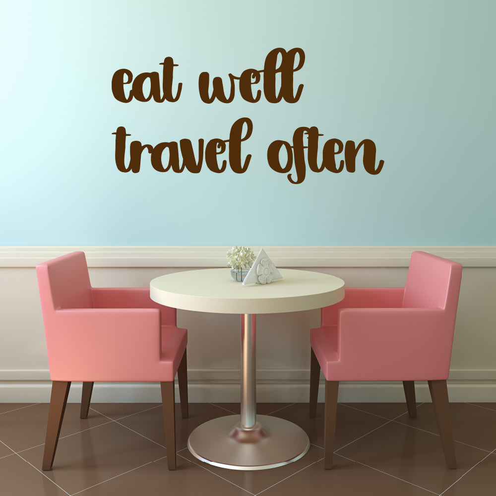 Eat well travel often | Wall quote-Wall quote-Adnil Creations