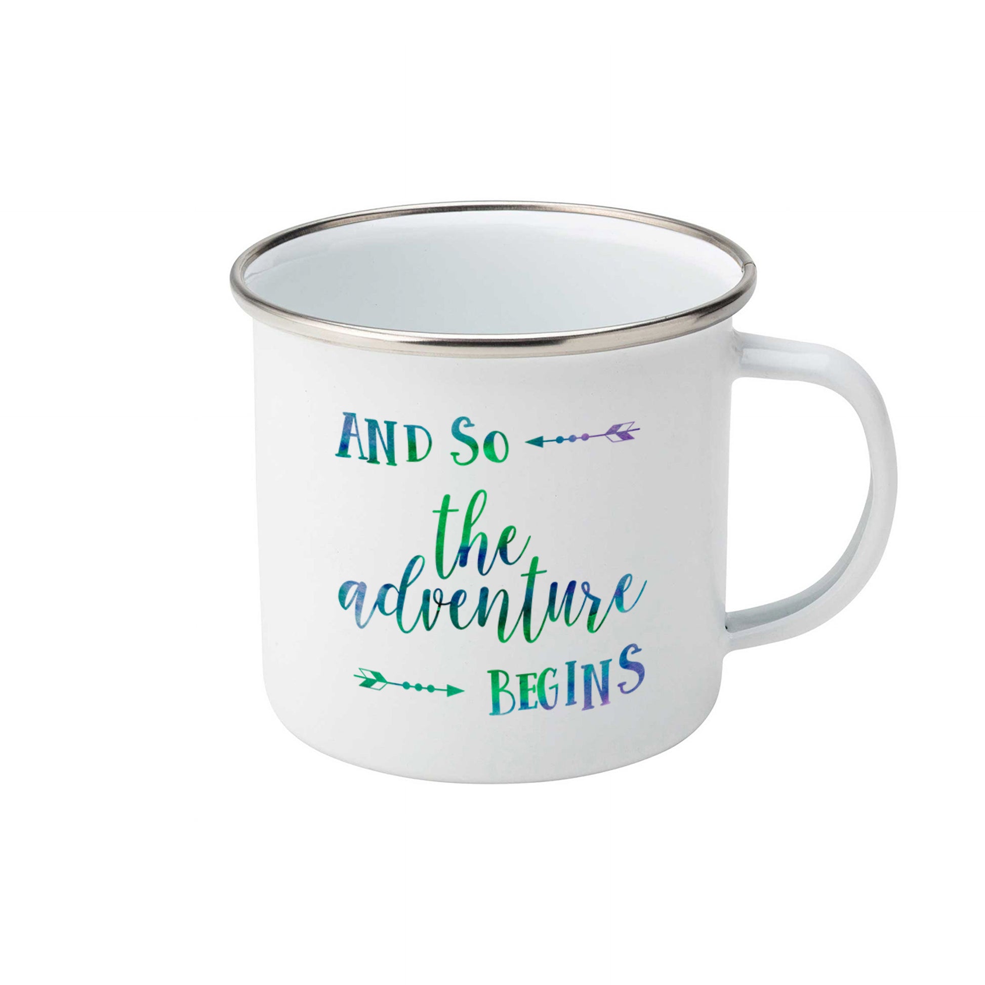 And so the adventure begins | Enamel mug-Enamel mug-Adnil Creations