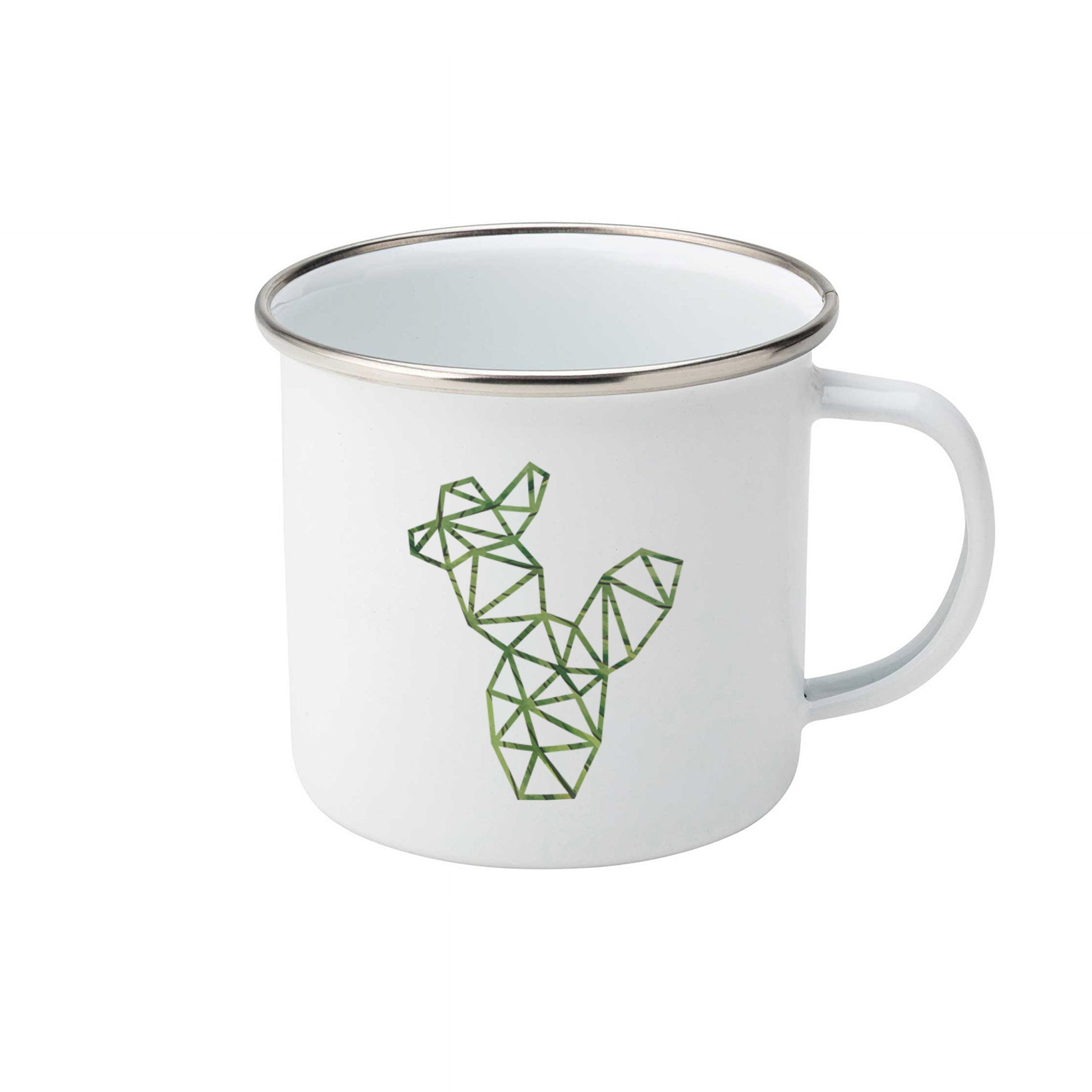 Geometric cactus | Enamel mug-Enamel mug-Adnil Creations