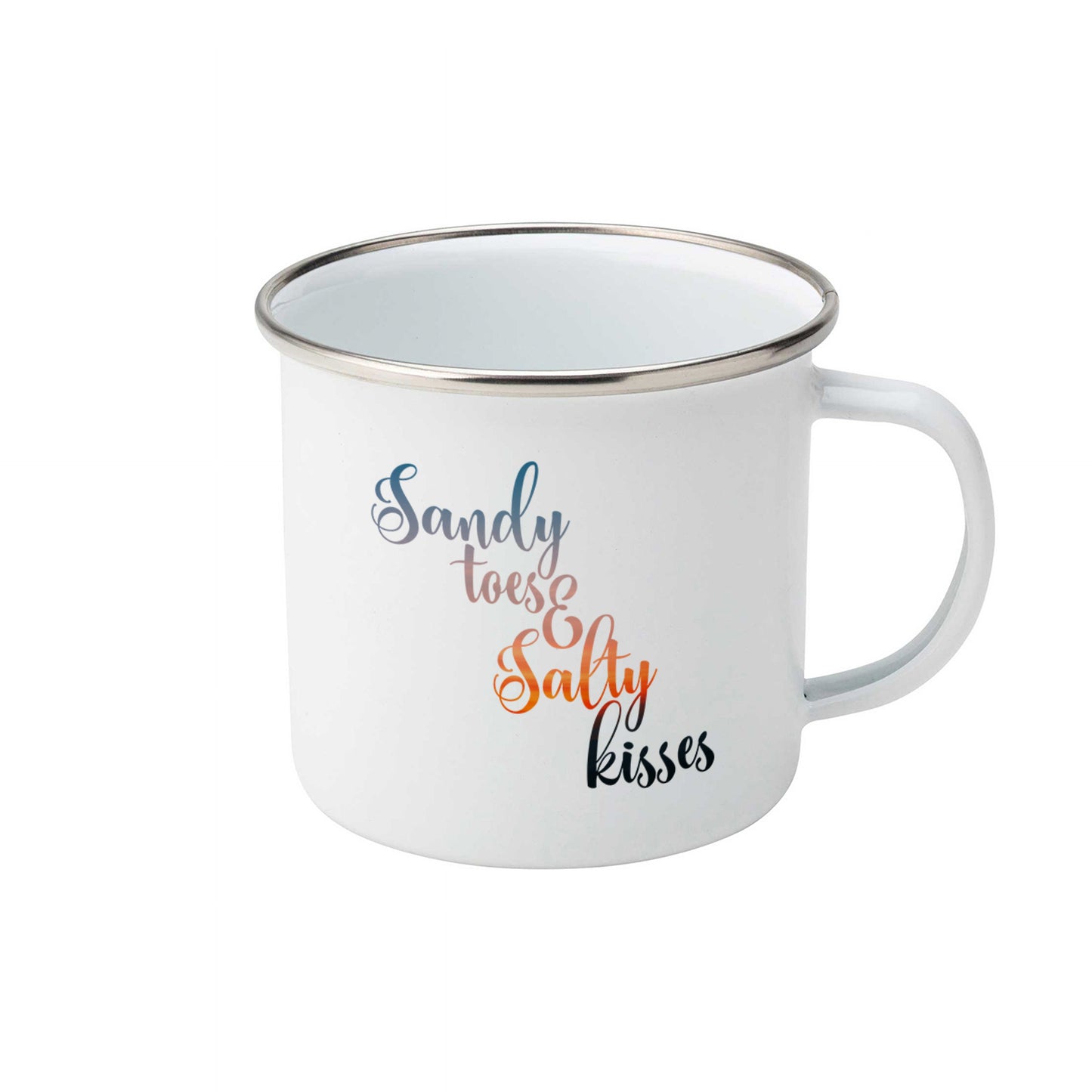 Sandy toes and salty kisses | Enamel mug-Enamel mug-Adnil Creations