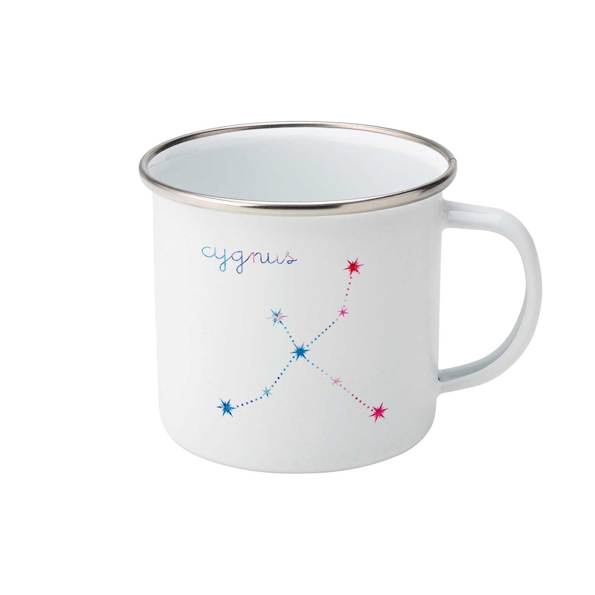 Cygnus Constellation | Enamel mug-Enamel mug-Adnil Creations