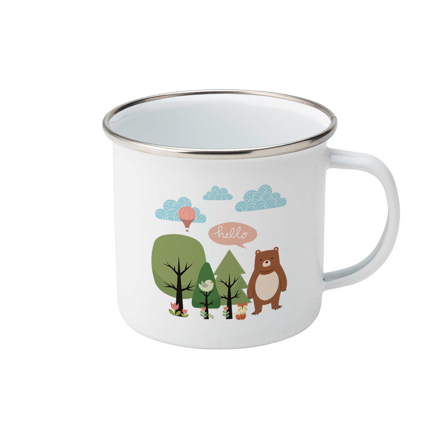 Cute Scandi Forest | Enamel mug-Enamel mug-Adnil Creations