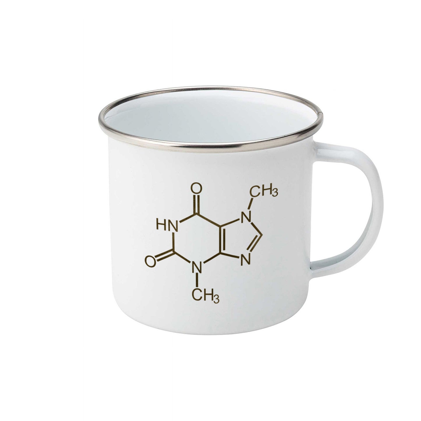 Chocolate molecule | Enamel mug-Enamel mug-Adnil Creations