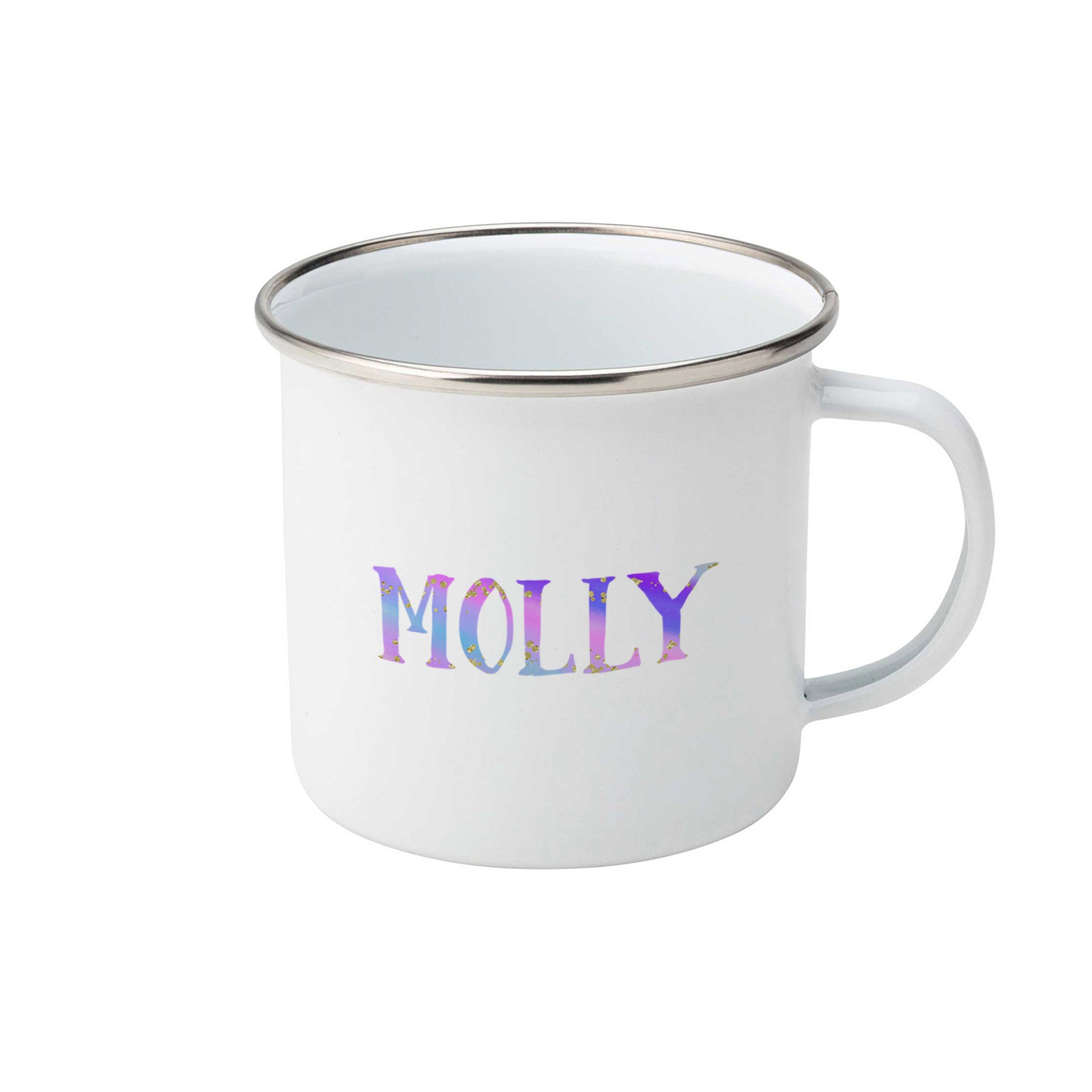 Purple personalised name | Enamel mug-Enamel mug-Adnil Creations