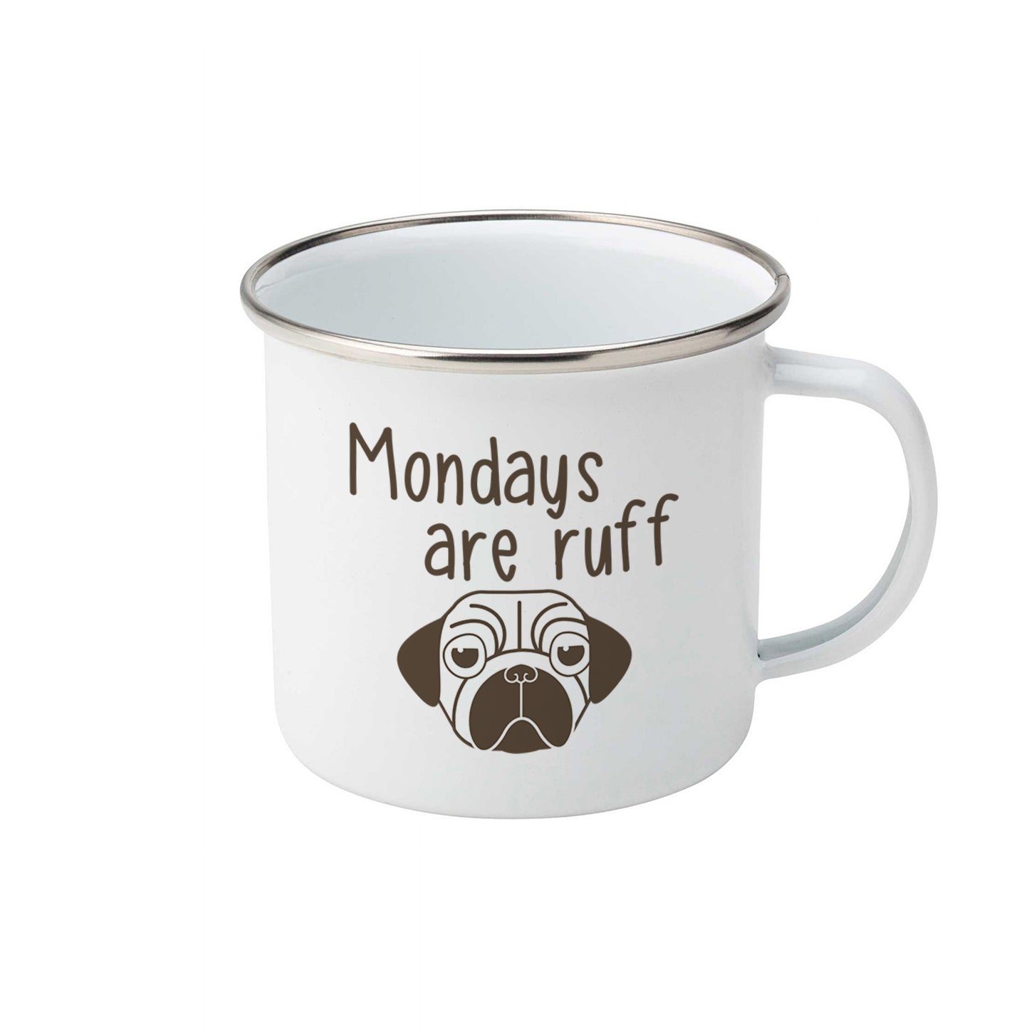 Mondays are ruff | Enamel mug-Enamel mug-Adnil Creations