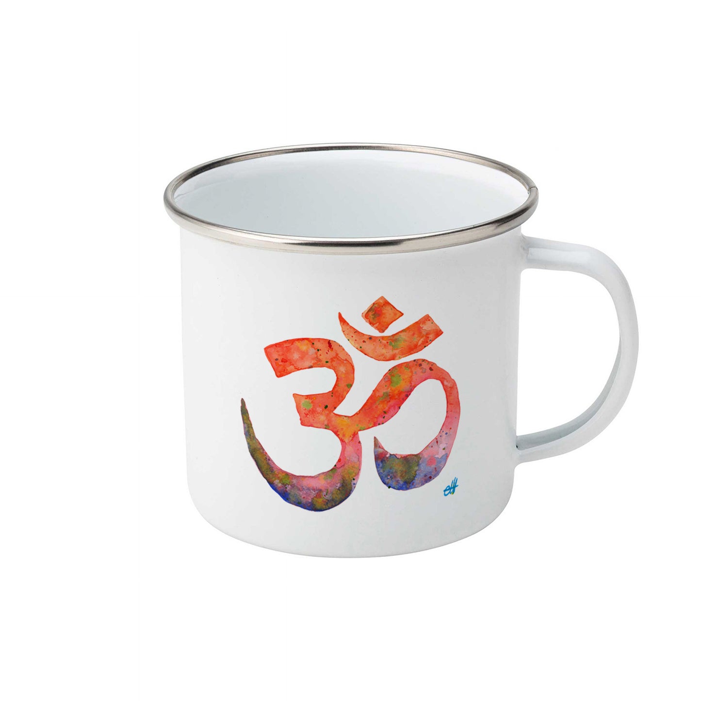 Watercolour Om | Enamel mug