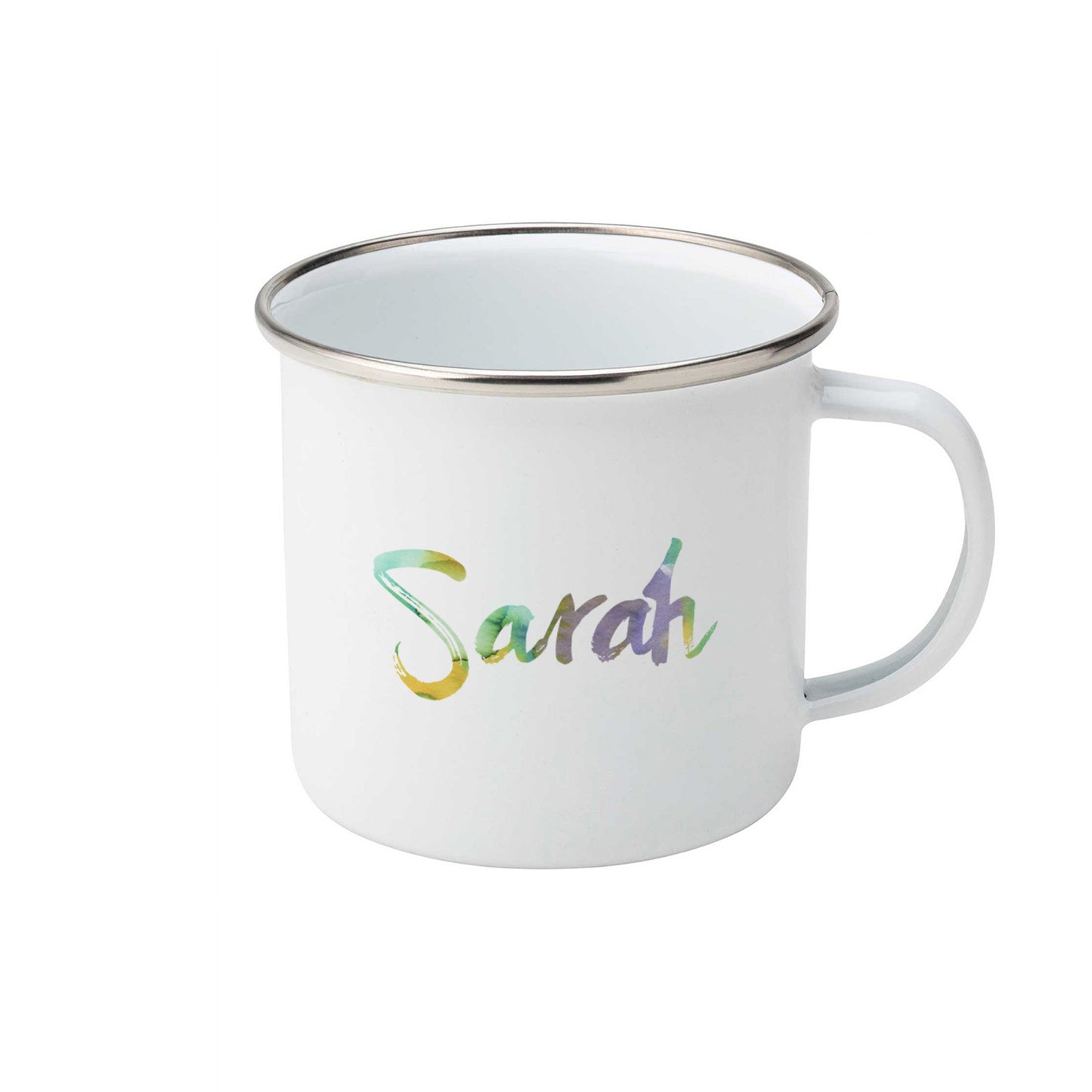 Green to purple personalised name | Enamel mug