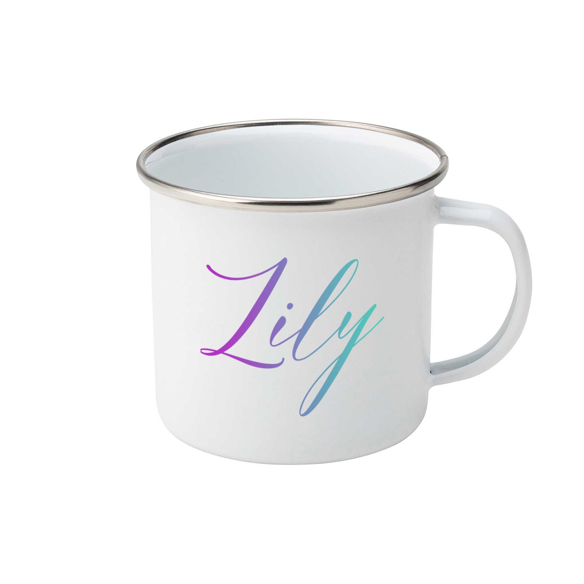 Purple ombre personalised name | Enamel mug-Enamel mug-Adnil Creations